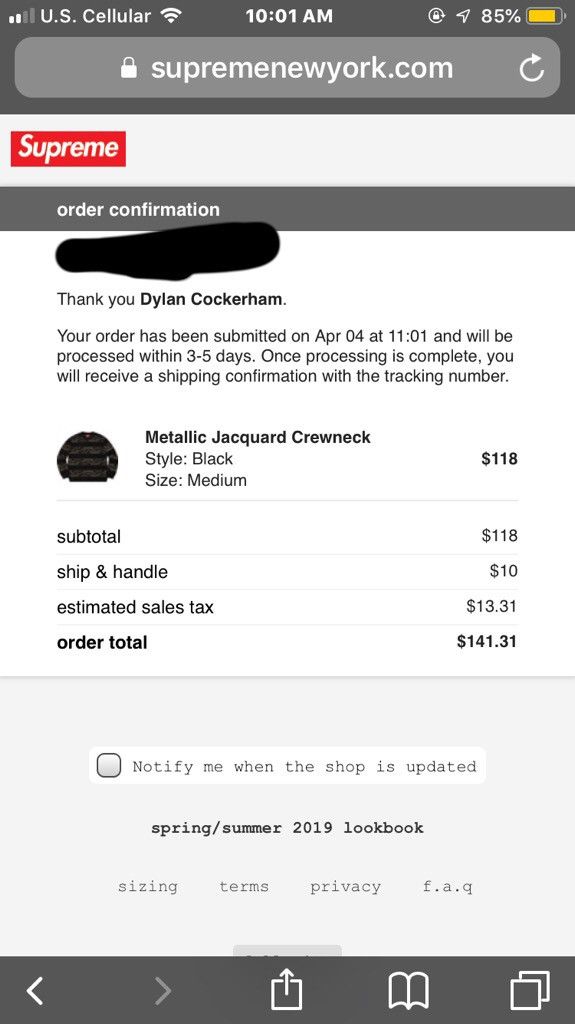 Supreme Supreme Metallic Jacquard Crewneck Black | Grailed 