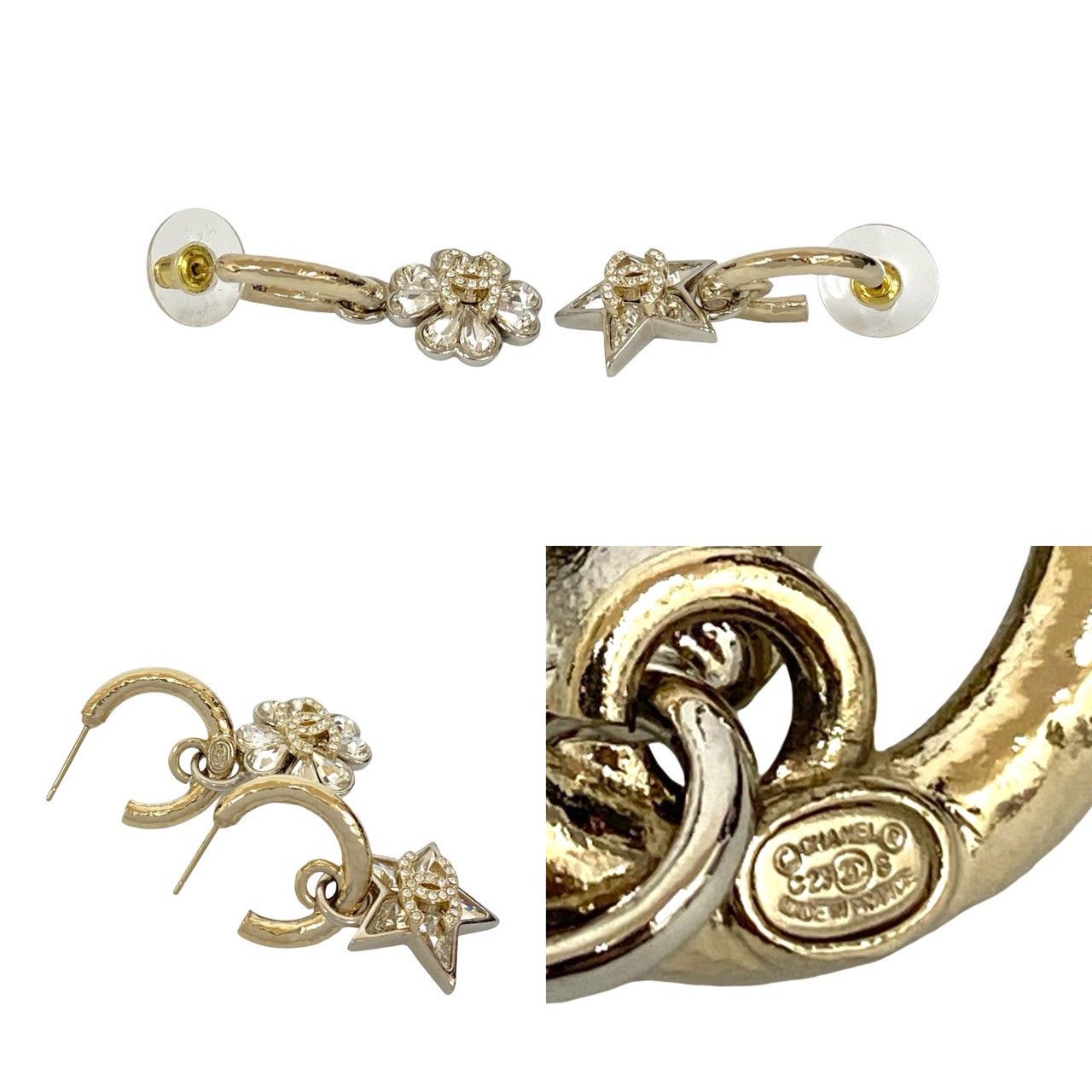 Chanel Chanel Chanel Coco Mark Star Flower Earrings Metal Earrings C23S DUTY FREE for USA Size ONE SIZE - 3 Thumbnail