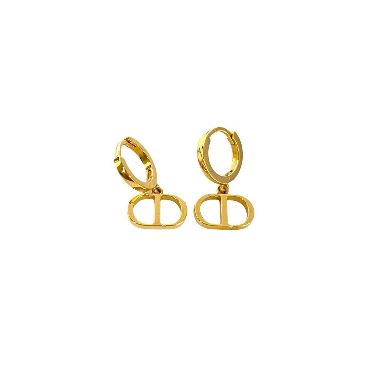 Dior Christian Dior CD Motif Earrings Metal Earrings DUTY FREE for USA