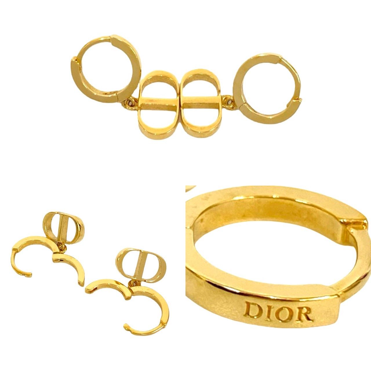 Dior Christian Dior CD Motif Earrings Metal Earrings DUTY FREE for USA