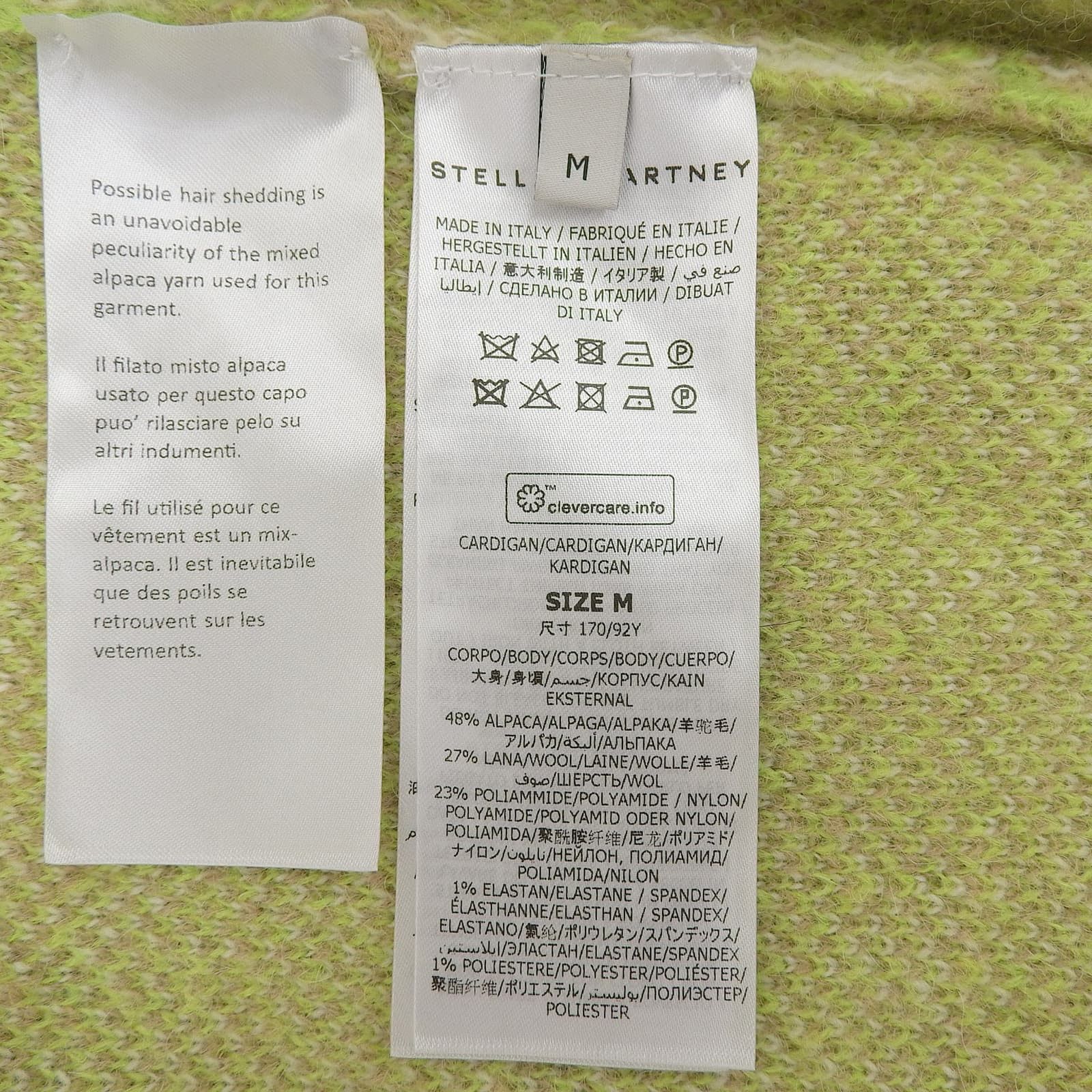 Stella McCartney Stella Mccartney Stella McCartney Alpaca Cardigan Natural Material Tops 6K0704 DUTY FREE for USA Size ONE SIZE - 9 Thumbnail