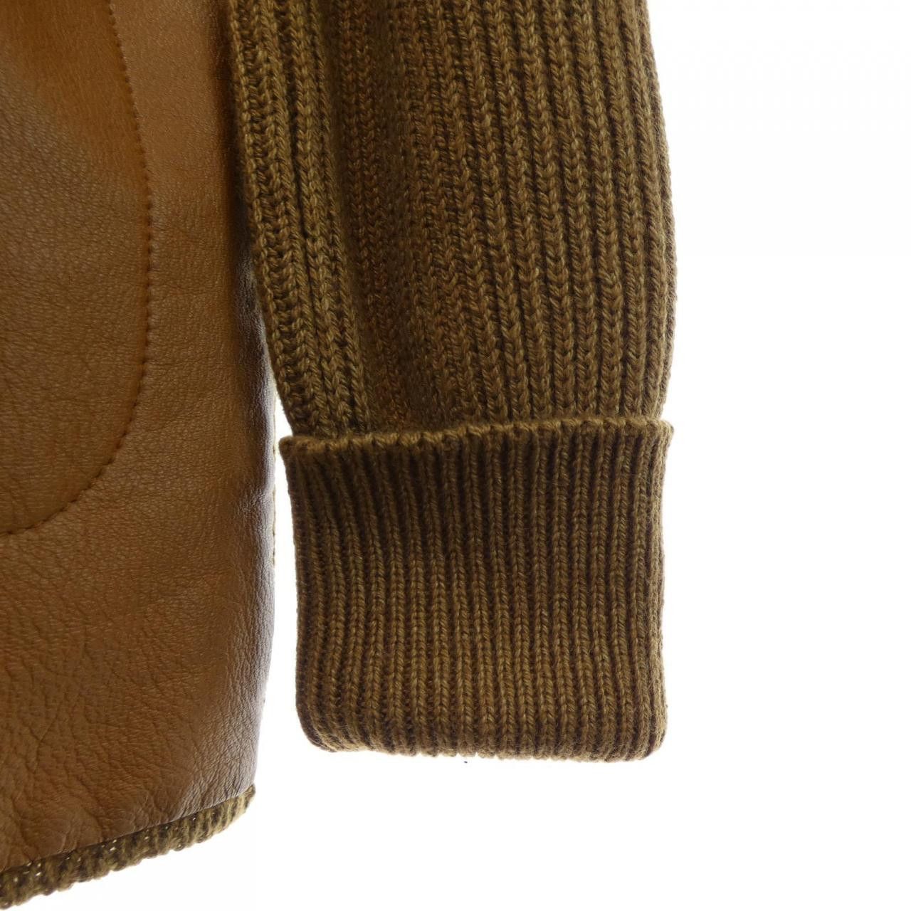 Hermes Hermès Cashmere Silk Lambskin Jacket Leather Outerwear DUTY FREE for USA