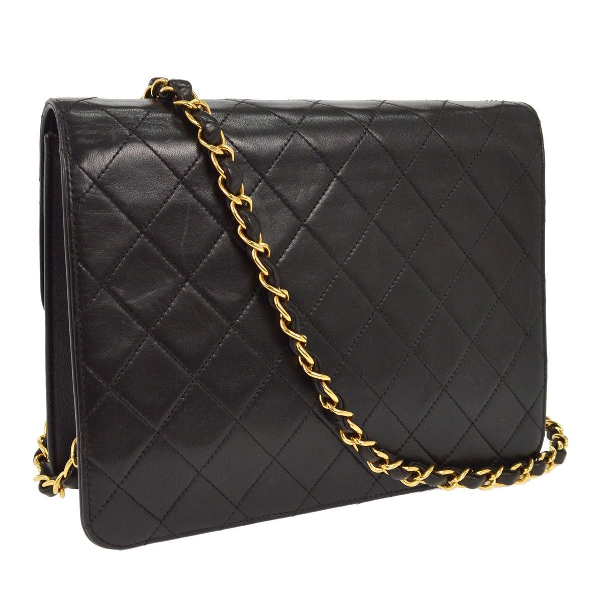 Chanel Chanel Vintage Clutch with Chain Quilted Leather Size ONE SIZE - 2 Thumbnail
