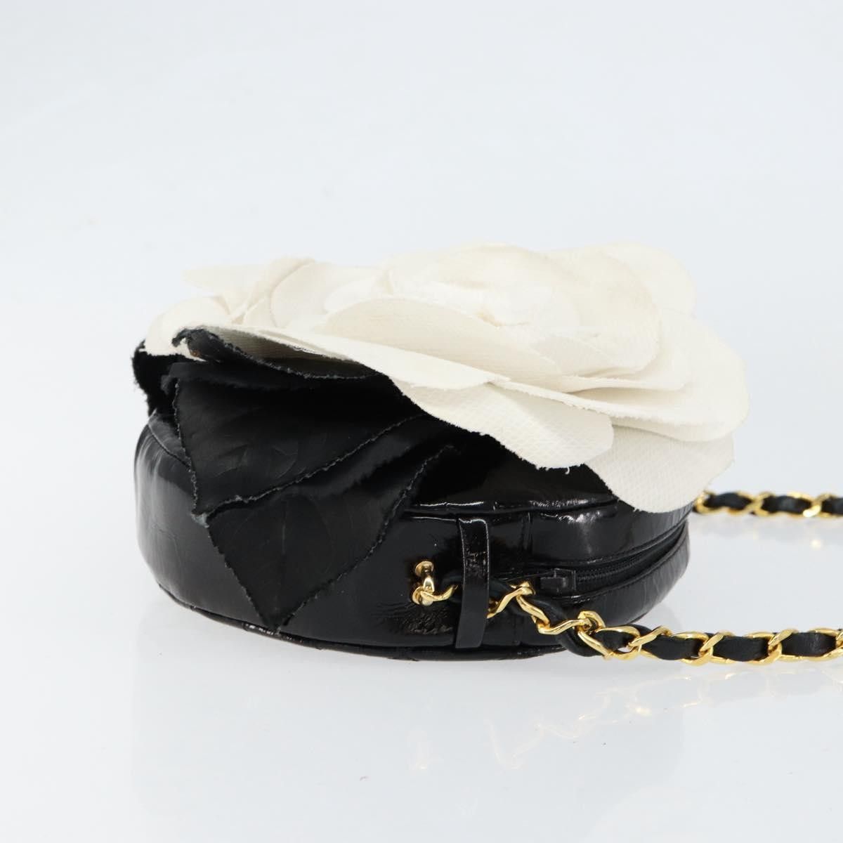 Chanel Chanel Vintage Camellia Round Evening Bag Lambskin and Satin Size ONE SIZE - 3 Thumbnail
