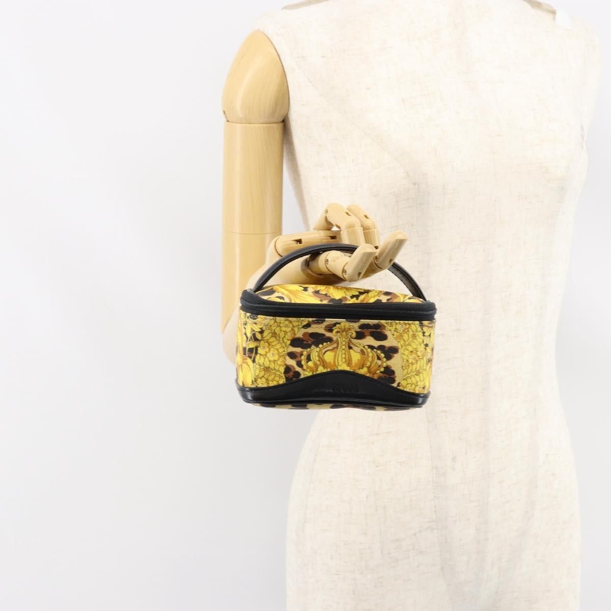 Versace Versace Vanity Hand Bag Canvas and Leather Size ONE SIZE - 13 Thumbnail