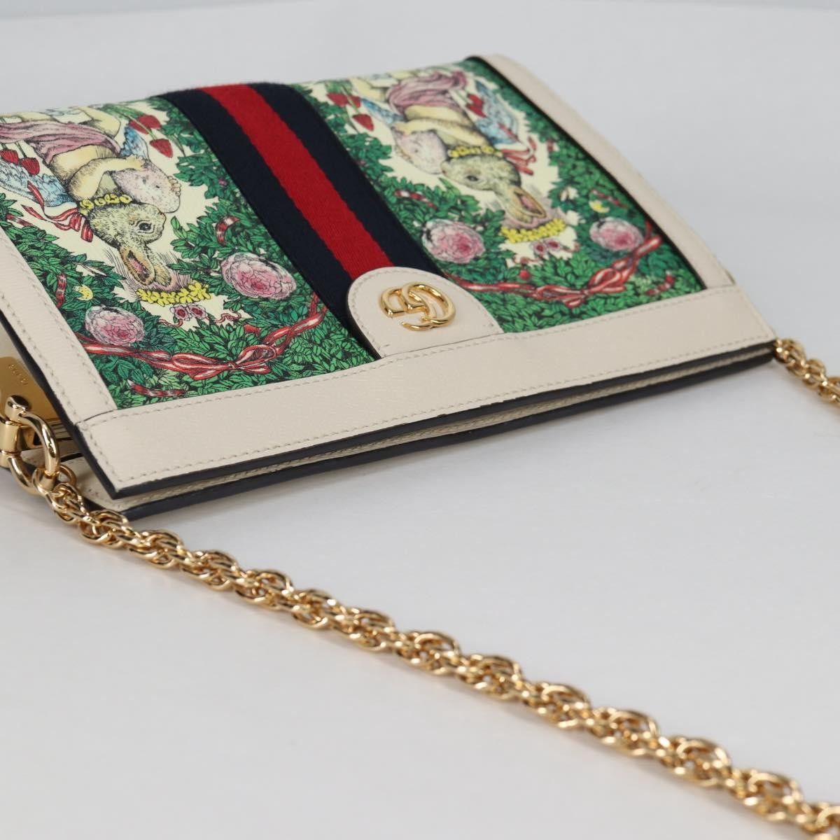 Gucci Gucci Ophidia Chain Shoulder Bag Flora GG Coated Canvas Size ONE SIZE - 19 Thumbnail