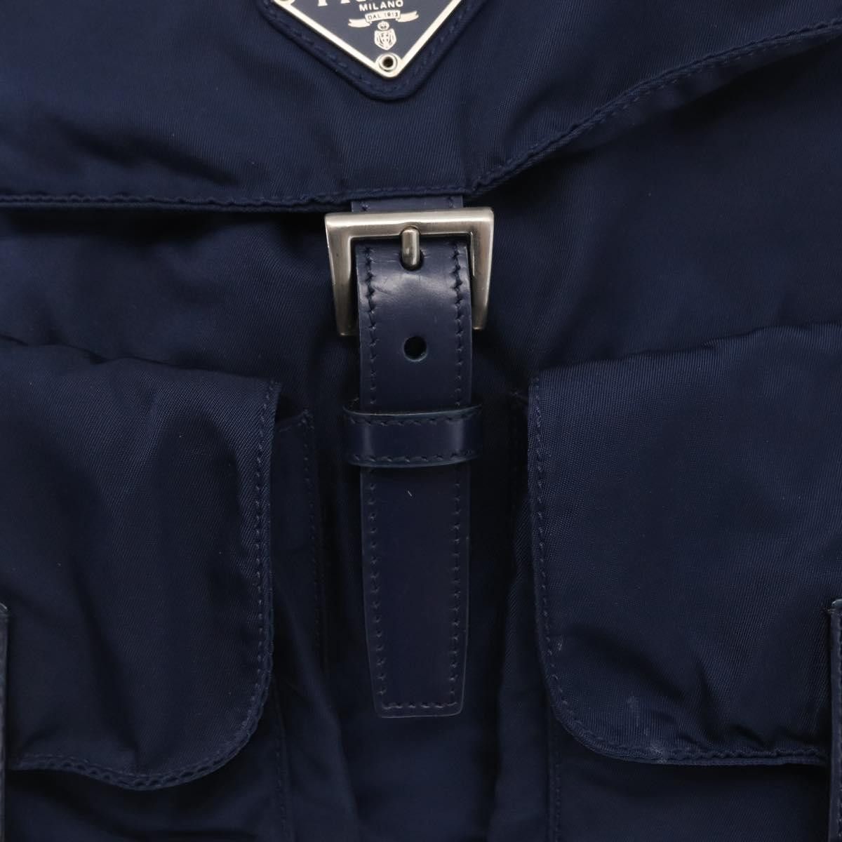 Prada Prada Vela Double Front Pocket Backpack Tessuto with Saffiano Leather Size ONE SIZE - 13 Thumbnail