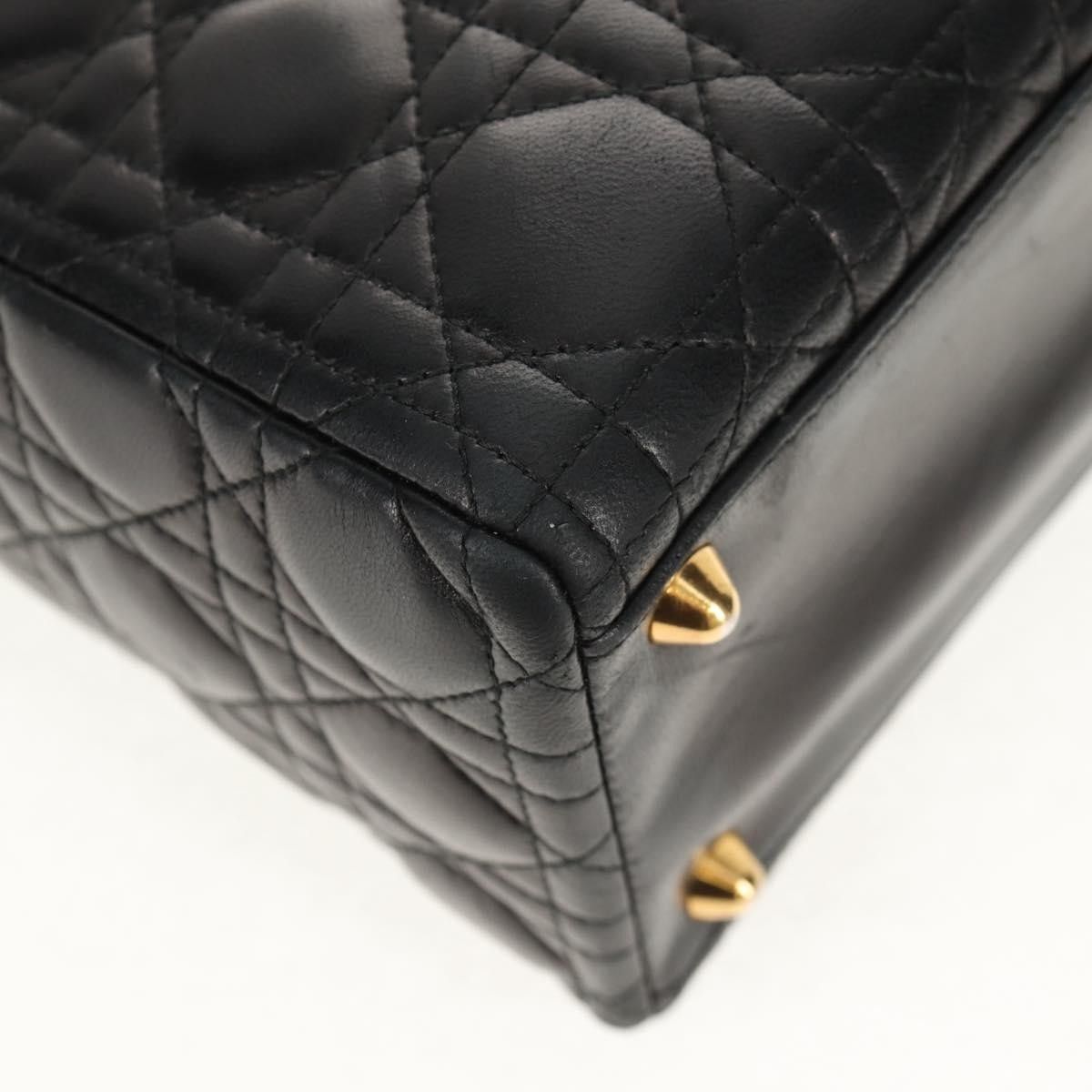 Dior Christian Dior Vintage Lady Dior Bag Cannage Quilt Lambskin Size ONE SIZE - 12 Thumbnail