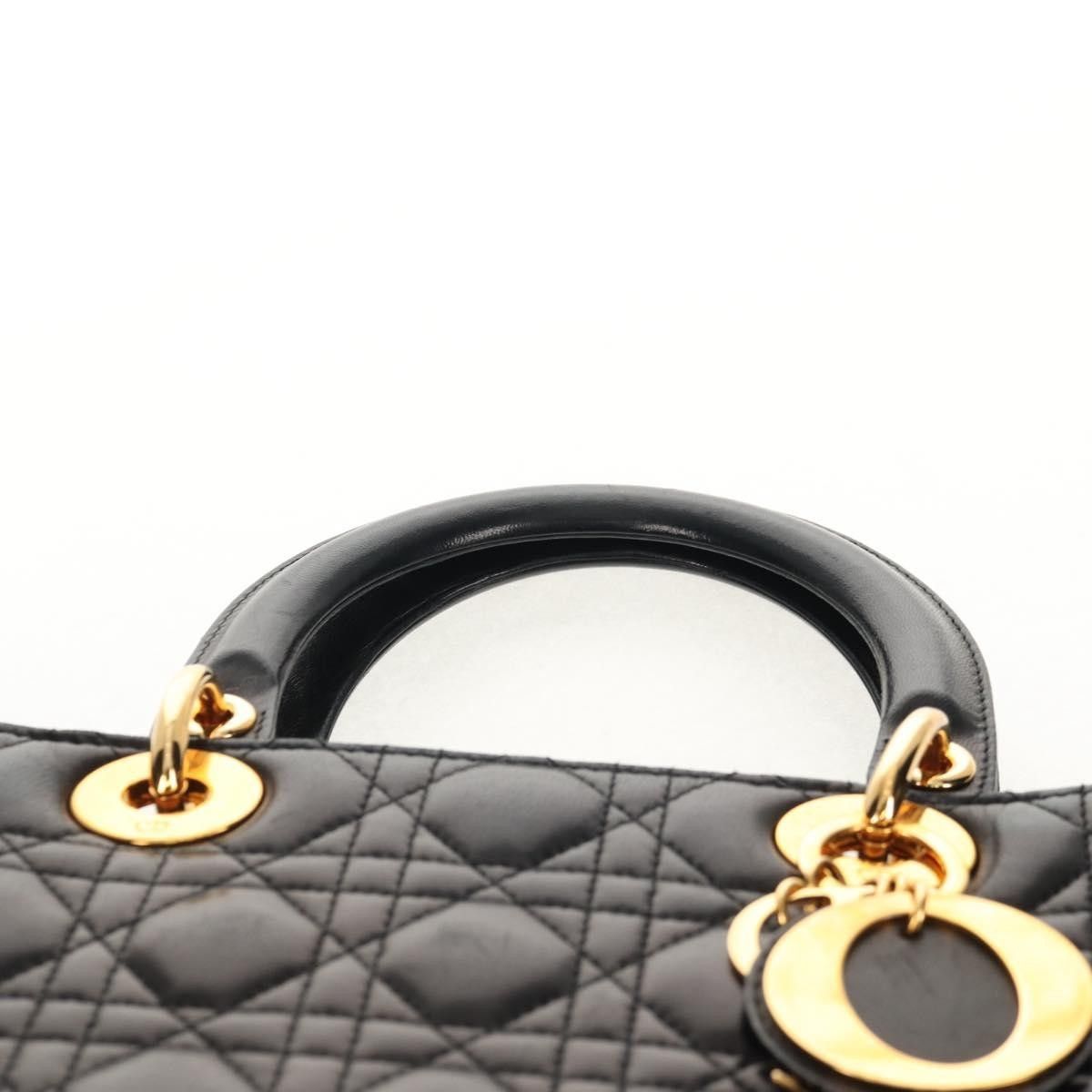 Dior Christian Dior Vintage Lady Dior Bag Cannage Quilt Lambskin Size ONE SIZE - 17 Thumbnail