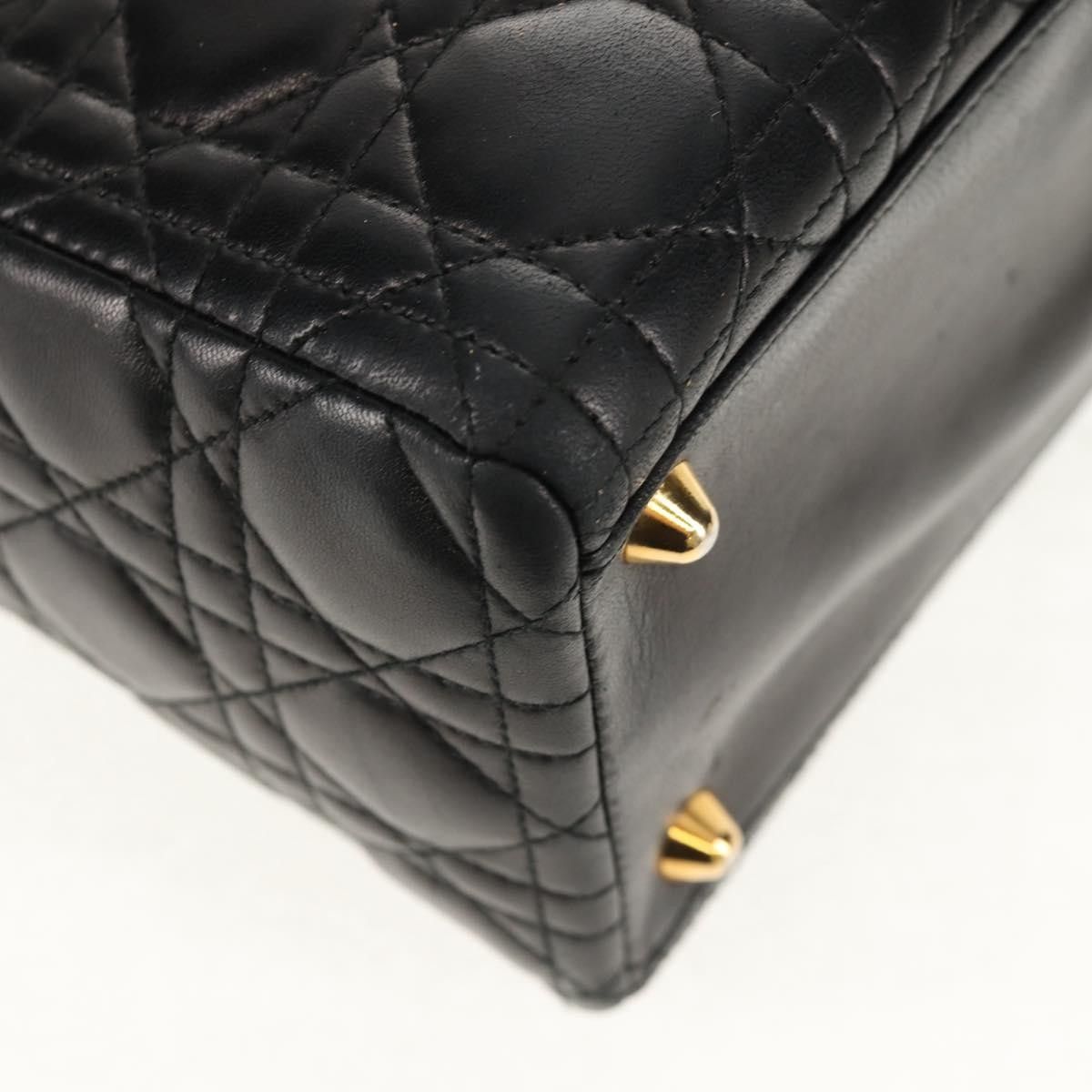 Dior Christian Dior Vintage Lady Dior Bag Cannage Quilt Lambskin Size ONE SIZE - 9 Thumbnail