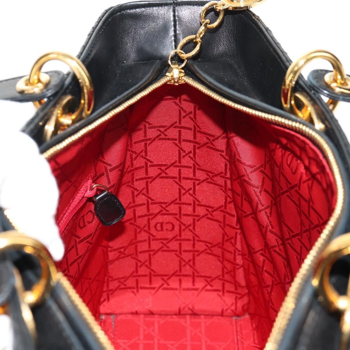 Dior Christian Dior Vintage Lady Dior Bag Cannage Quilt Lambskin Size ONE SIZE - 21 Thumbnail
