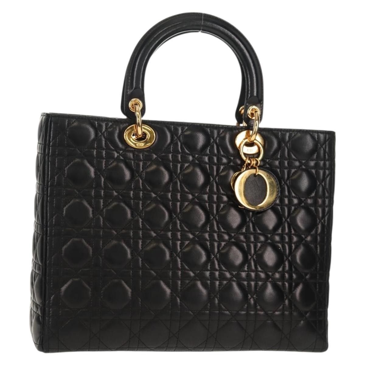 Dior Christian Dior Vintage Lady Dior Bag Cannage Quilt Lambskin Size ONE SIZE - 20 Thumbnail
