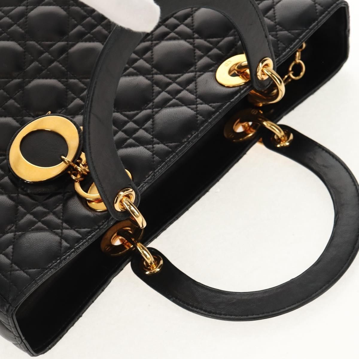 Dior Christian Dior Vintage Lady Dior Bag Cannage Quilt Lambskin Size ONE SIZE - 19 Thumbnail