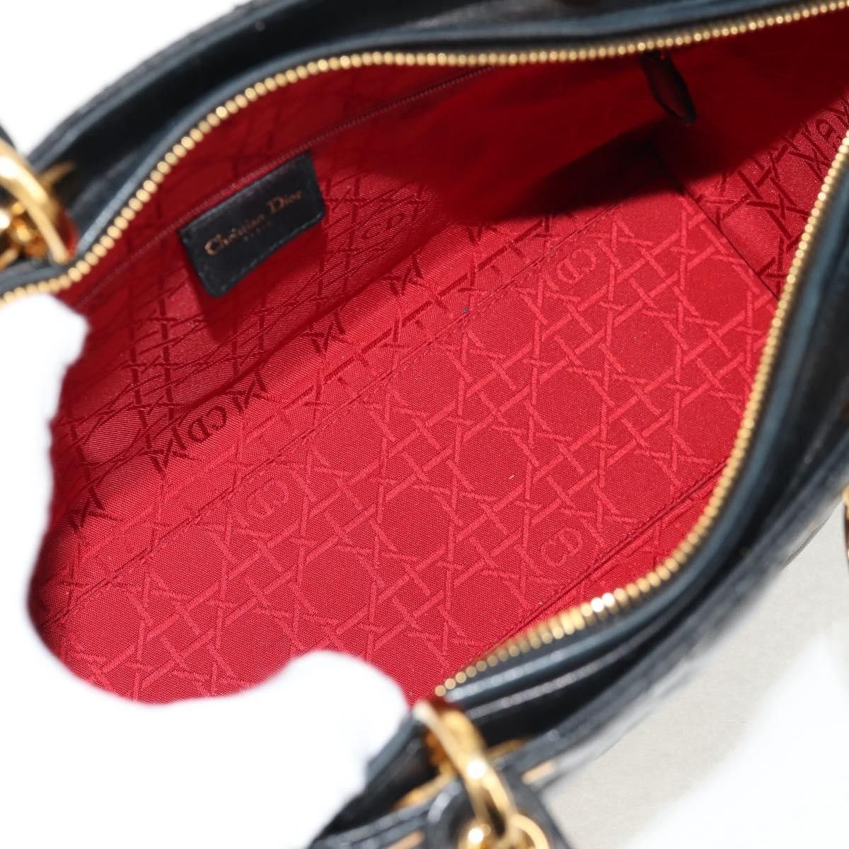 Dior Christian Dior Vintage Lady Dior Bag Cannage Quilt Lambskin Size ONE SIZE - 5 Thumbnail