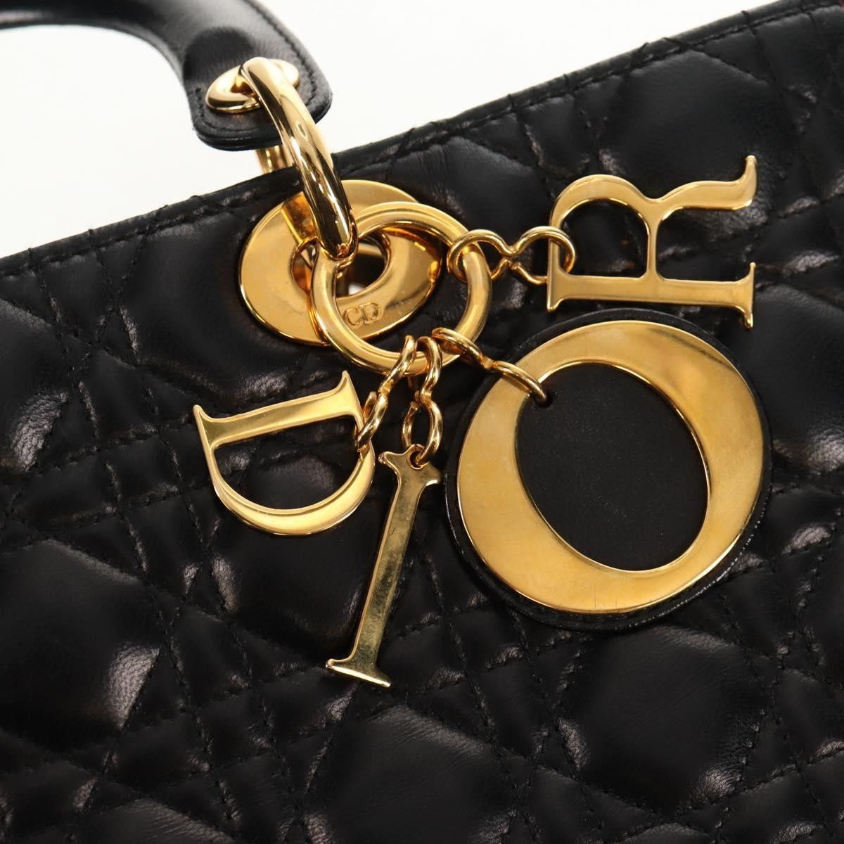 Dior Christian Dior Vintage Lady Dior Bag Cannage Quilt Lambskin Size ONE SIZE - 14 Thumbnail