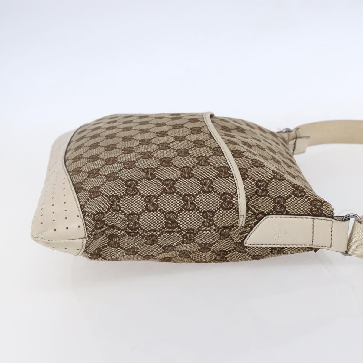 Gucci Gucci Zip Messenger GG Canvas with Perforated Leather Size ONE SIZE - 4 Thumbnail