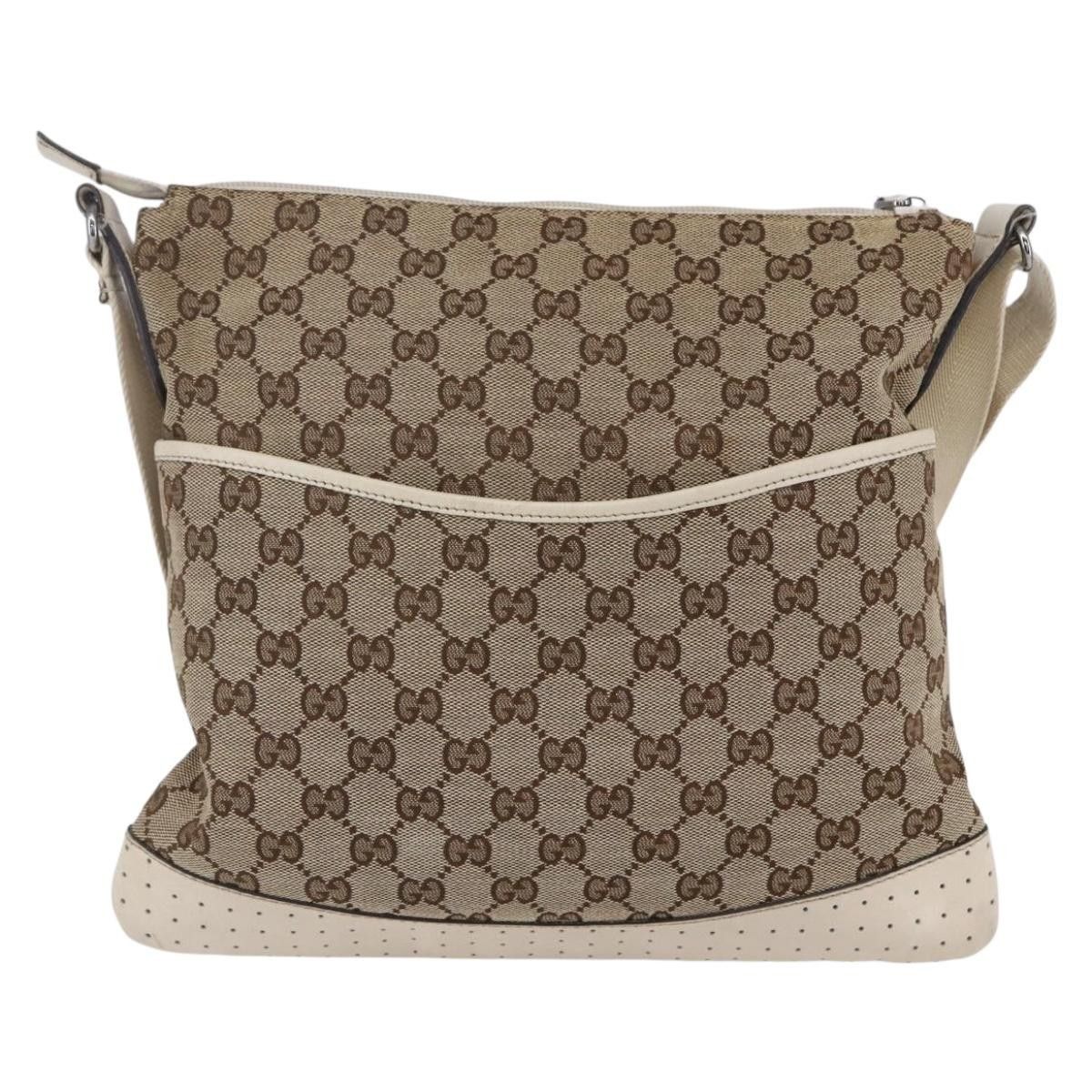 Gucci Gucci Zip Messenger GG Canvas with Perforated Leather Size ONE SIZE - 15 Thumbnail