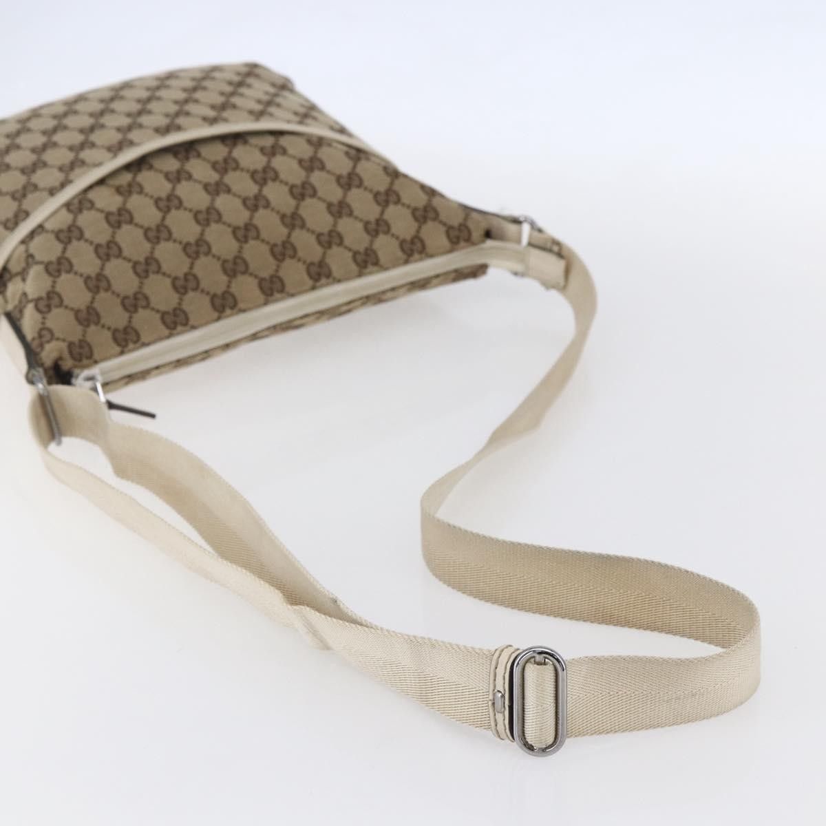 Gucci Gucci Zip Messenger GG Canvas with Perforated Leather Size ONE SIZE - 8 Thumbnail