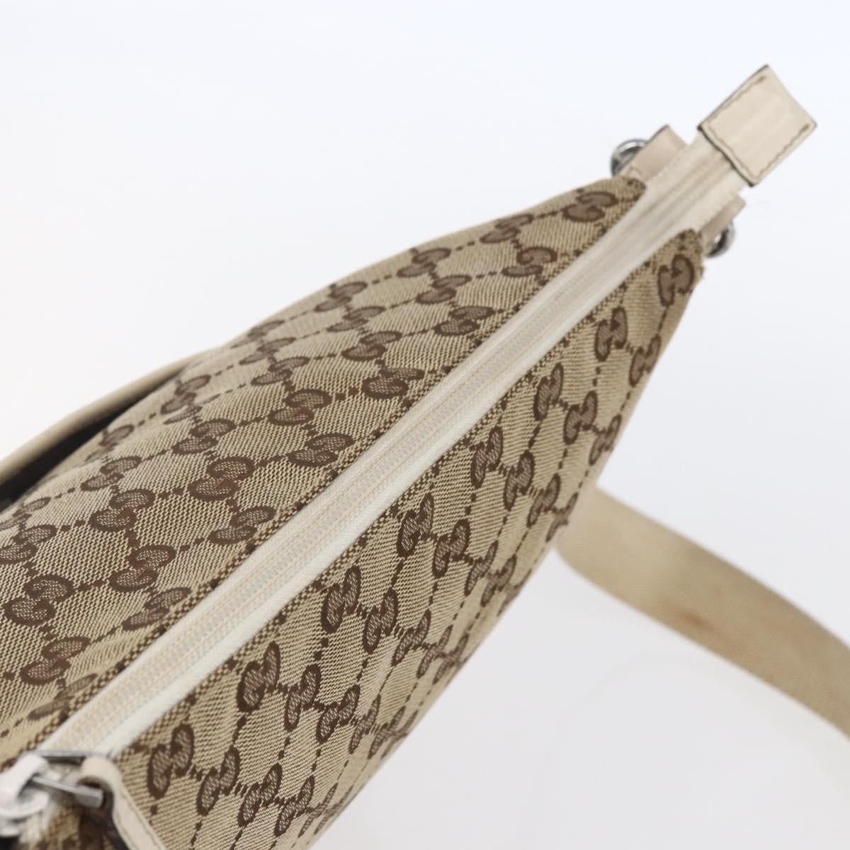 Gucci Gucci Zip Messenger GG Canvas with Perforated Leather Size ONE SIZE - 18 Thumbnail