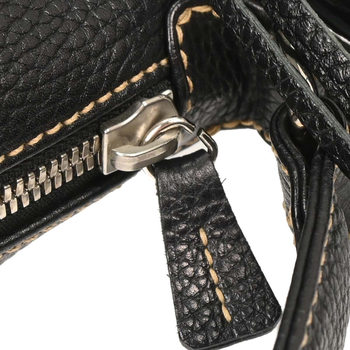 Chanel Chanel Lax Front Zip Bag Pebbled Leather Size ONE SIZE - 6 Thumbnail