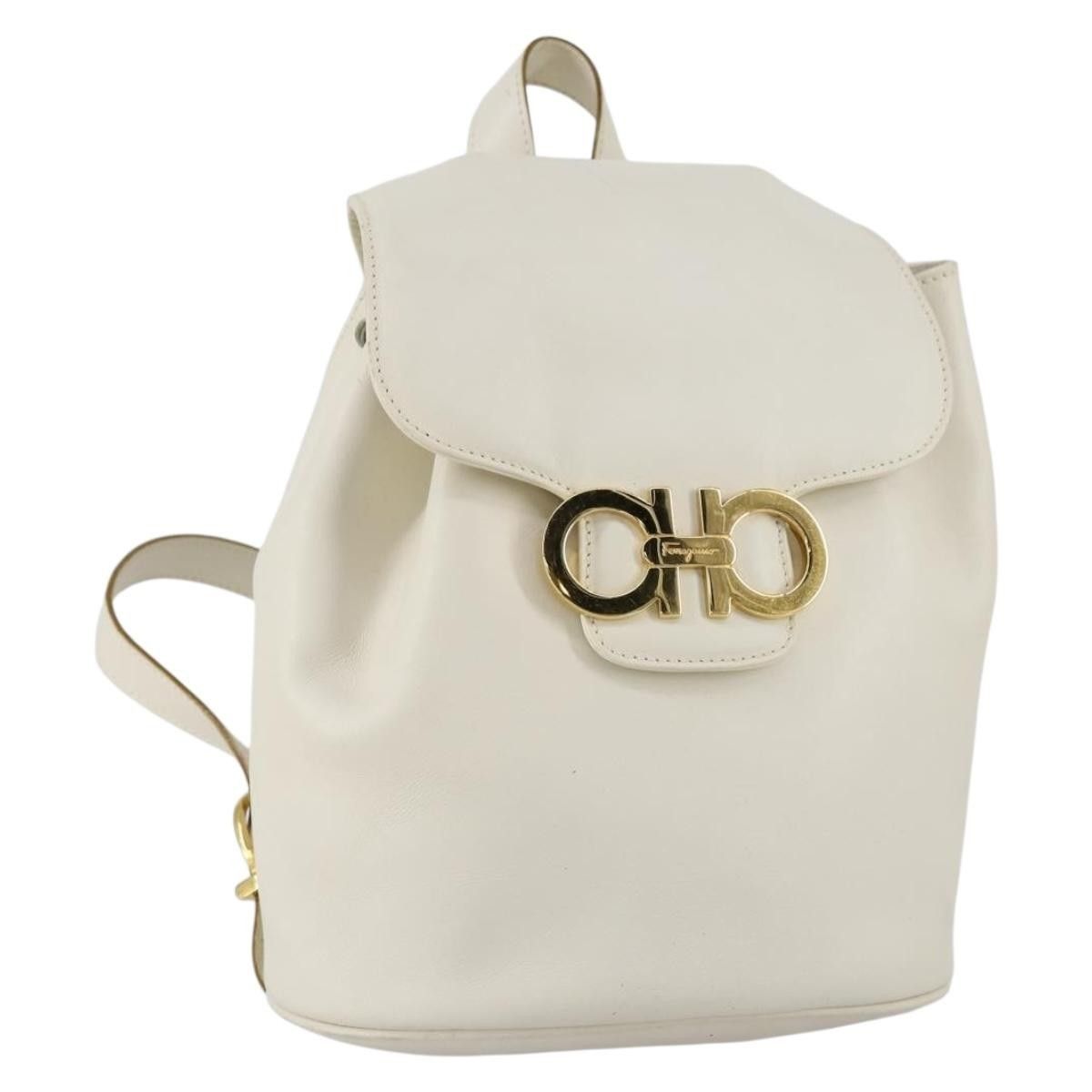 Salvatore Ferragamo Salvatore Ferragamo Gancini Backpack Leather Size ONE SIZE - 17 Thumbnail
