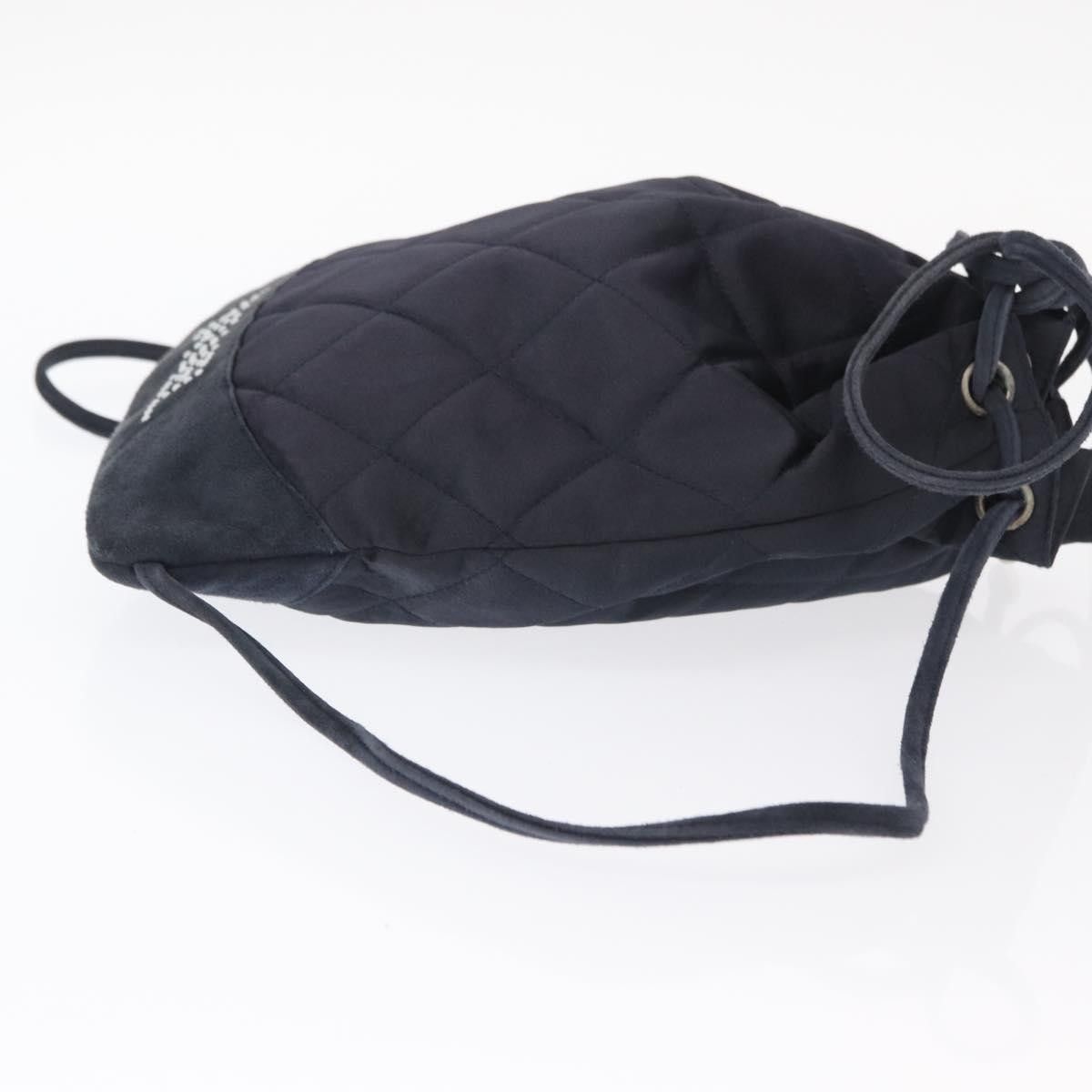 Chanel Chanel Vintage Drawstring Backpack Quilted Satin with Suede Size ONE SIZE - 3 Thumbnail