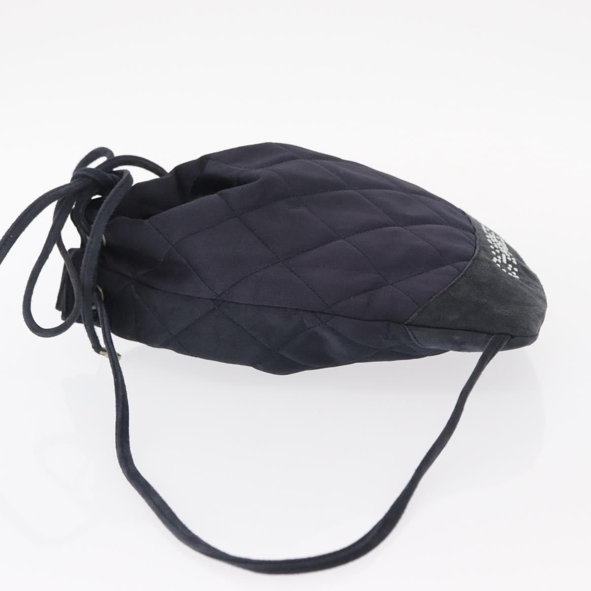 Chanel Chanel Vintage Drawstring Backpack Quilted Satin with Suede Size ONE SIZE - 5 Thumbnail
