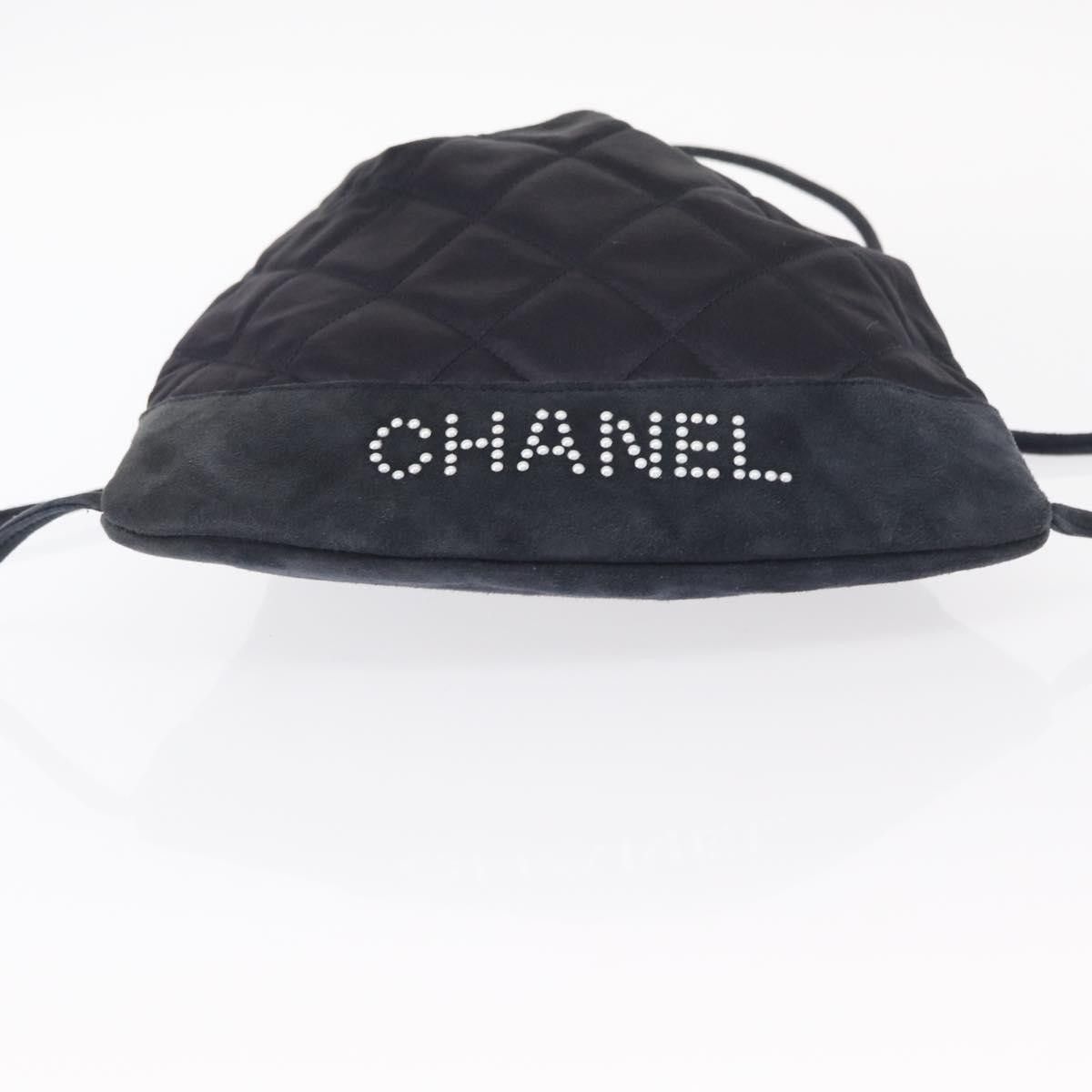 Chanel Chanel Vintage Drawstring Backpack Quilted Satin with Suede Size ONE SIZE - 18 Thumbnail