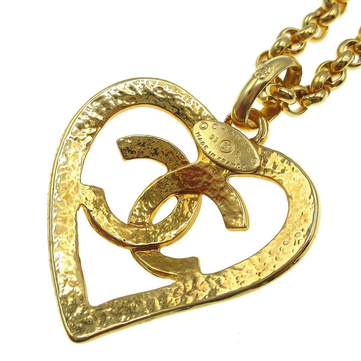 Chanel Chanel CC Heart Pendant Necklace Metal Size ONE SIZE - 3 Thumbnail