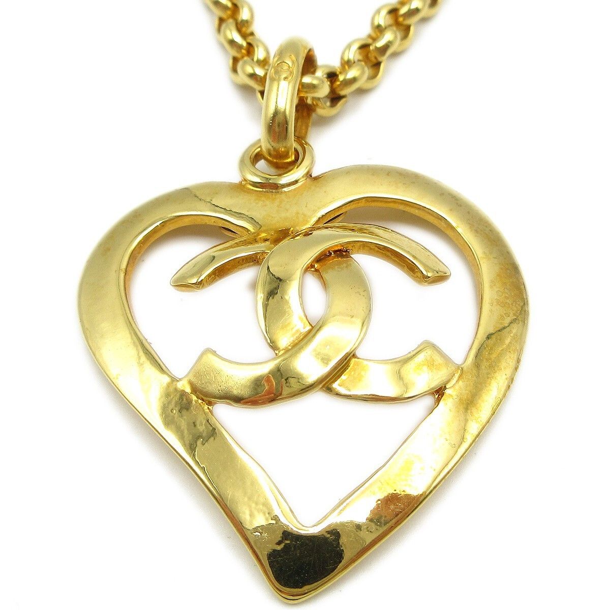 Chanel Chanel CC Heart Pendant Necklace Metal Size ONE SIZE - 2 Thumbnail