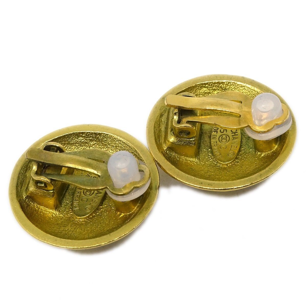 Chanel Chanel Vintage CC Round Clip-On Earrings Metal Size ONE SIZE - 3 Thumbnail