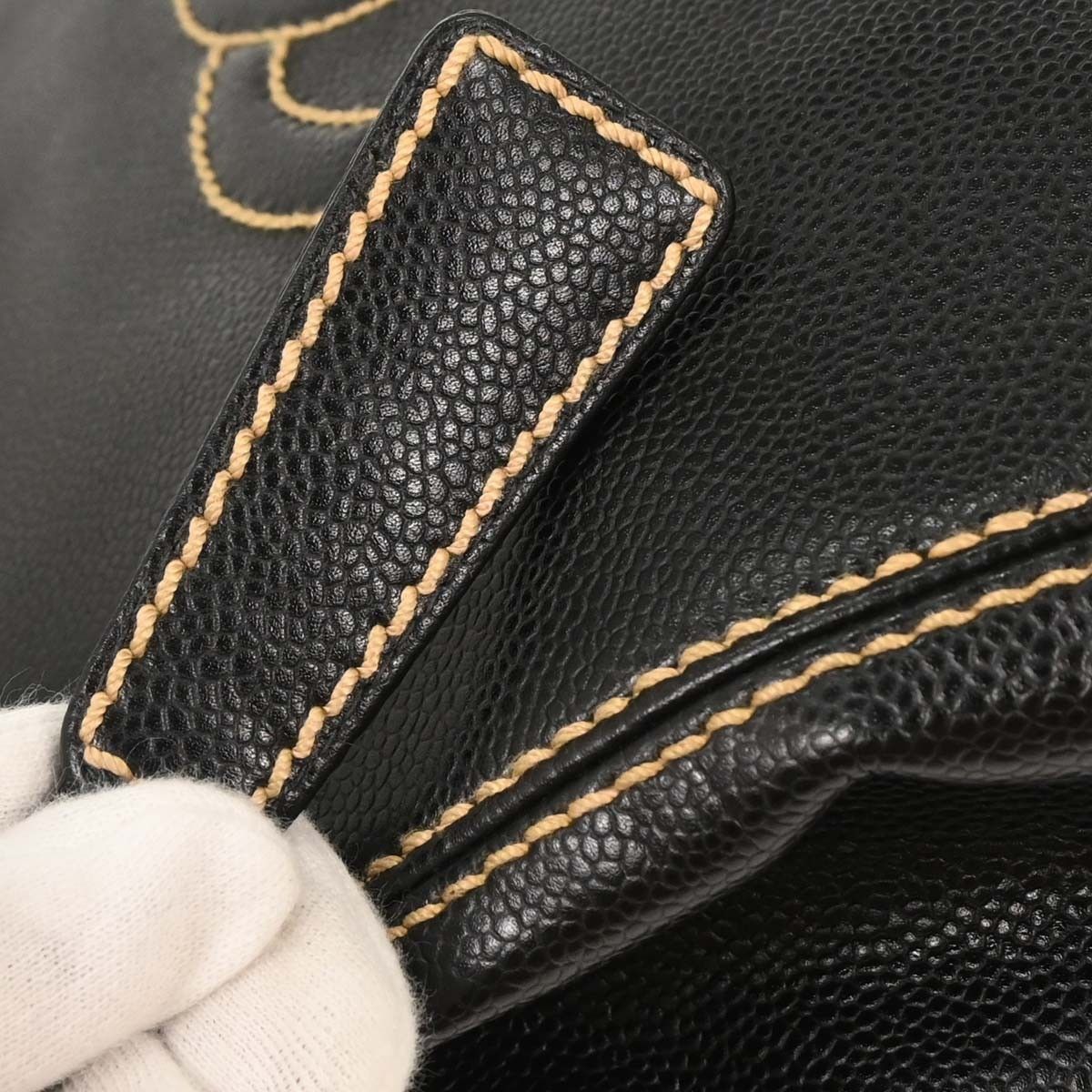 Chanel Chanel CC Stitch Zip Shoulder Bag Caviar Size ONE SIZE - 8 Thumbnail