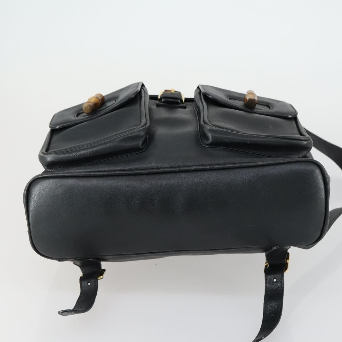 Gucci Gucci Vintage Bamboo Backpack Leather Size ONE SIZE - 17 Thumbnail