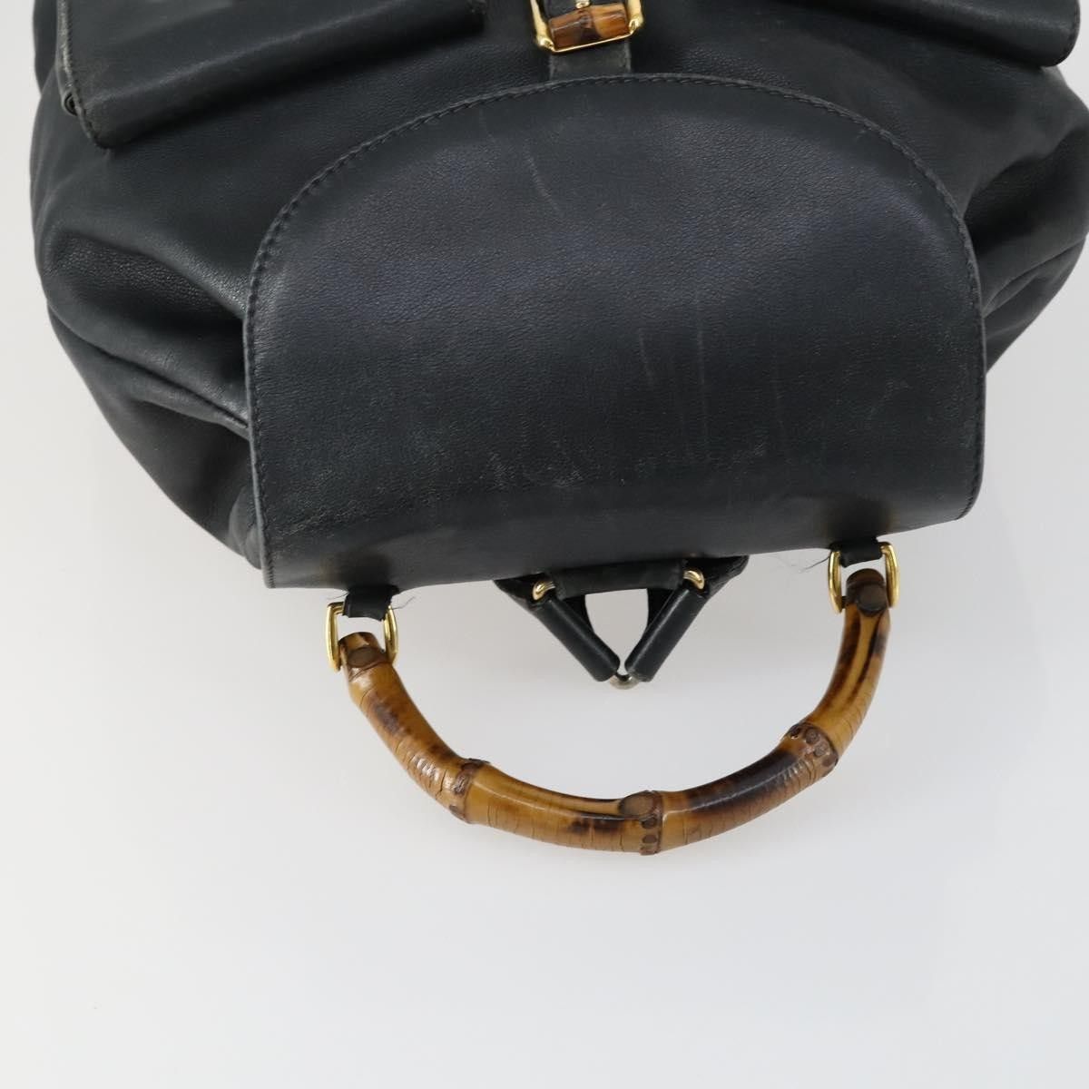 Gucci Gucci Vintage Bamboo Backpack Leather Size ONE SIZE - 7 Thumbnail