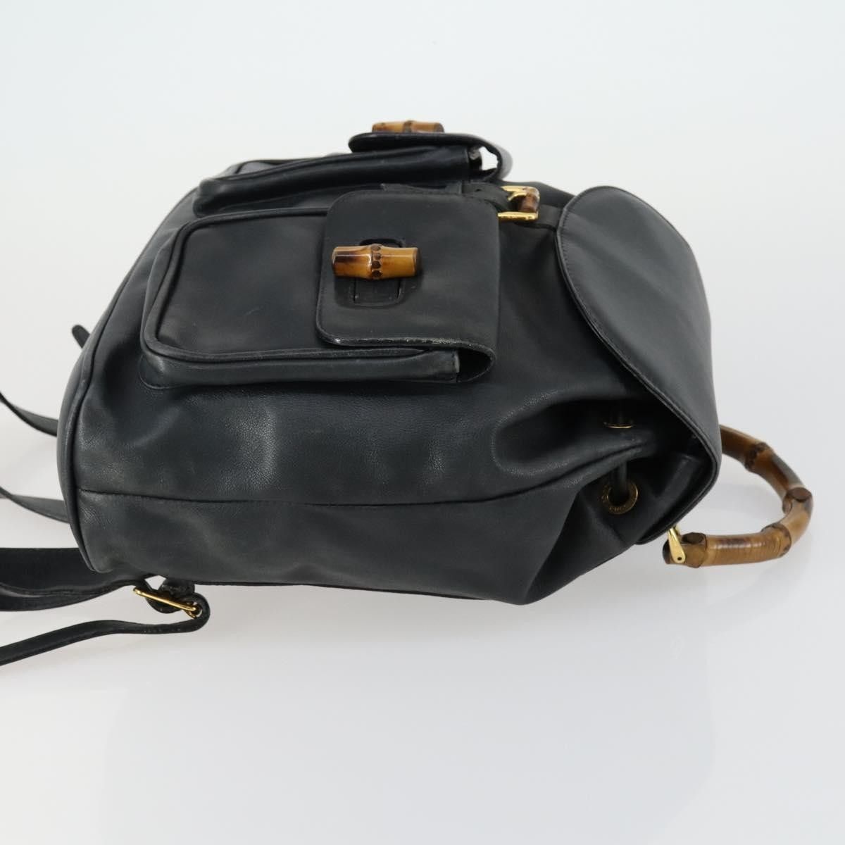 Gucci Gucci Vintage Bamboo Backpack Leather Size ONE SIZE - 3 Thumbnail
