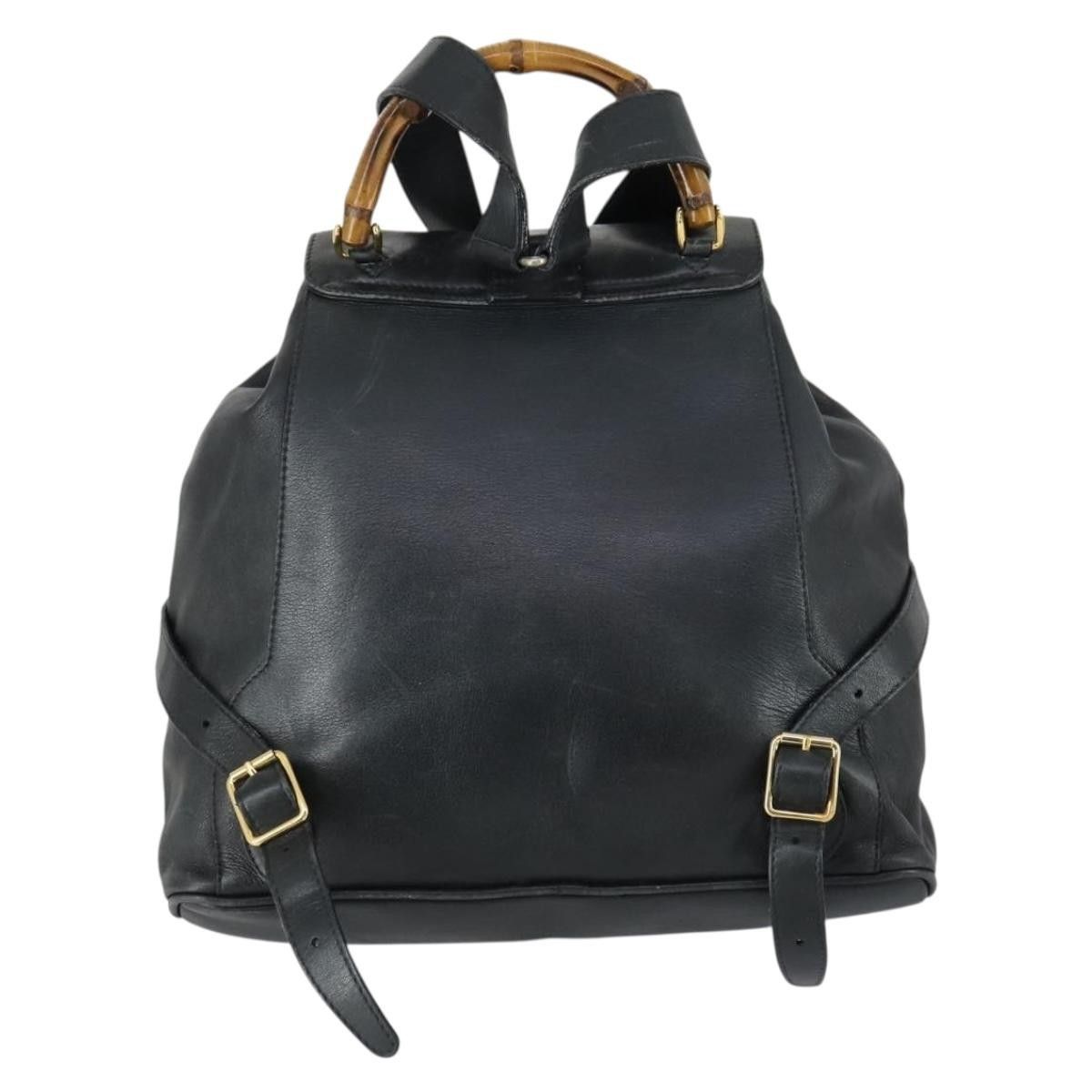 Gucci Gucci Vintage Bamboo Backpack Leather Size ONE SIZE - 2 Thumbnail