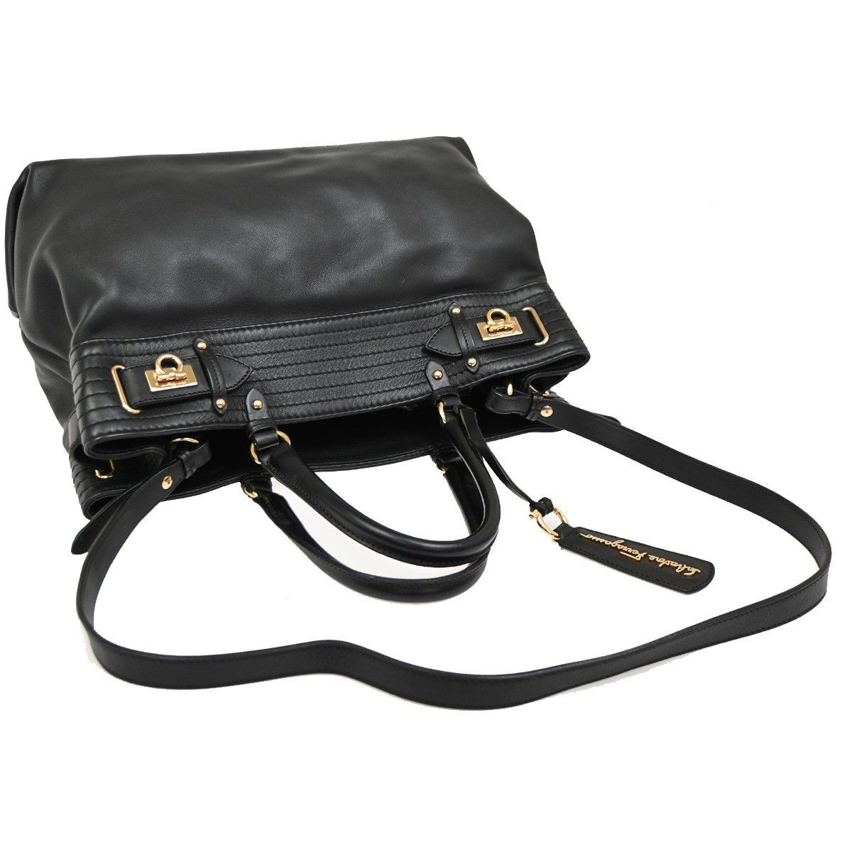 Salvatore Ferragamo Salvatore Ferragamo Gancini Tote Leather Size ONE SIZE - 10 Thumbnail