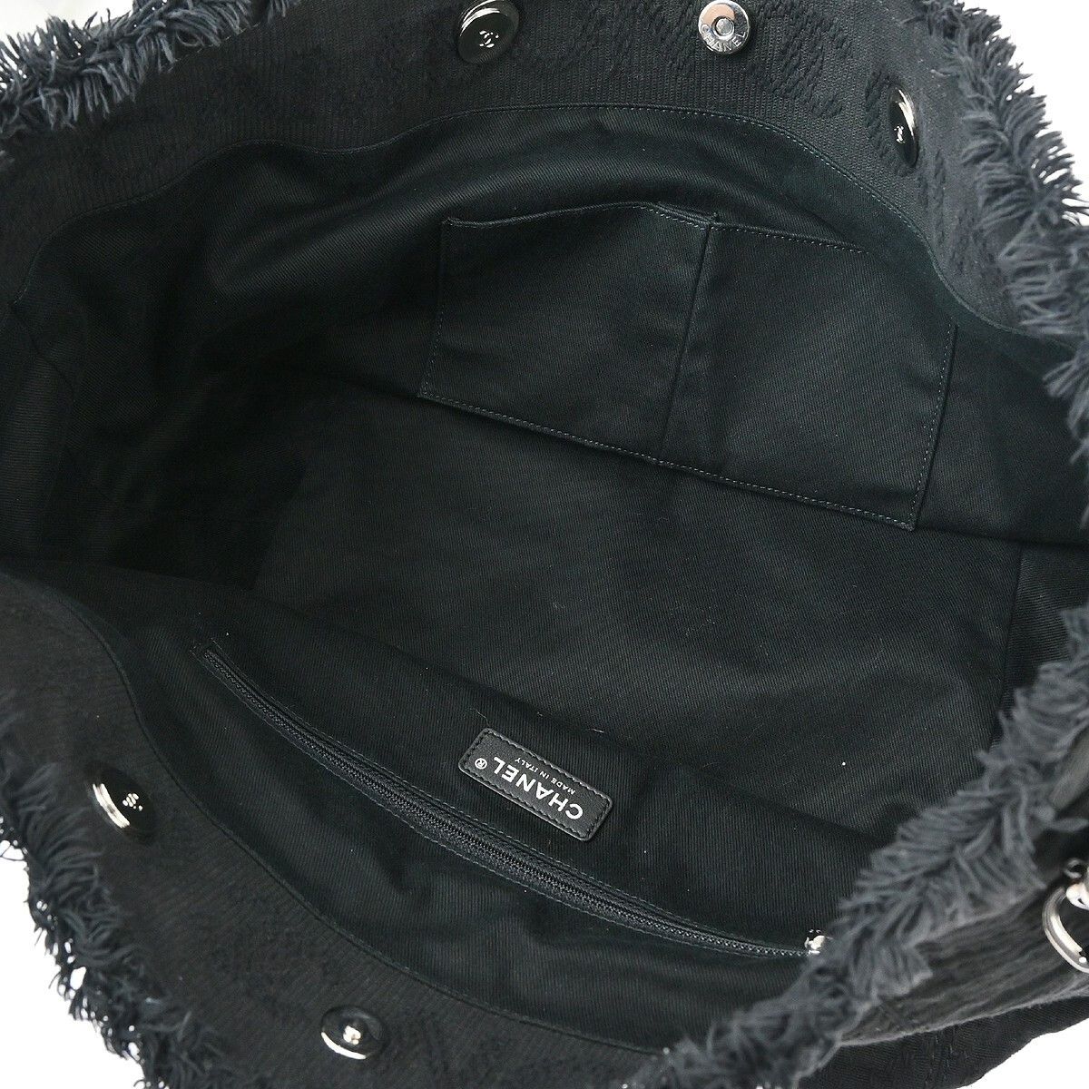 Chanel Chanel Double Face Deauville Tote Fringe Quilted Canvas Size ONE SIZE - 3 Thumbnail
