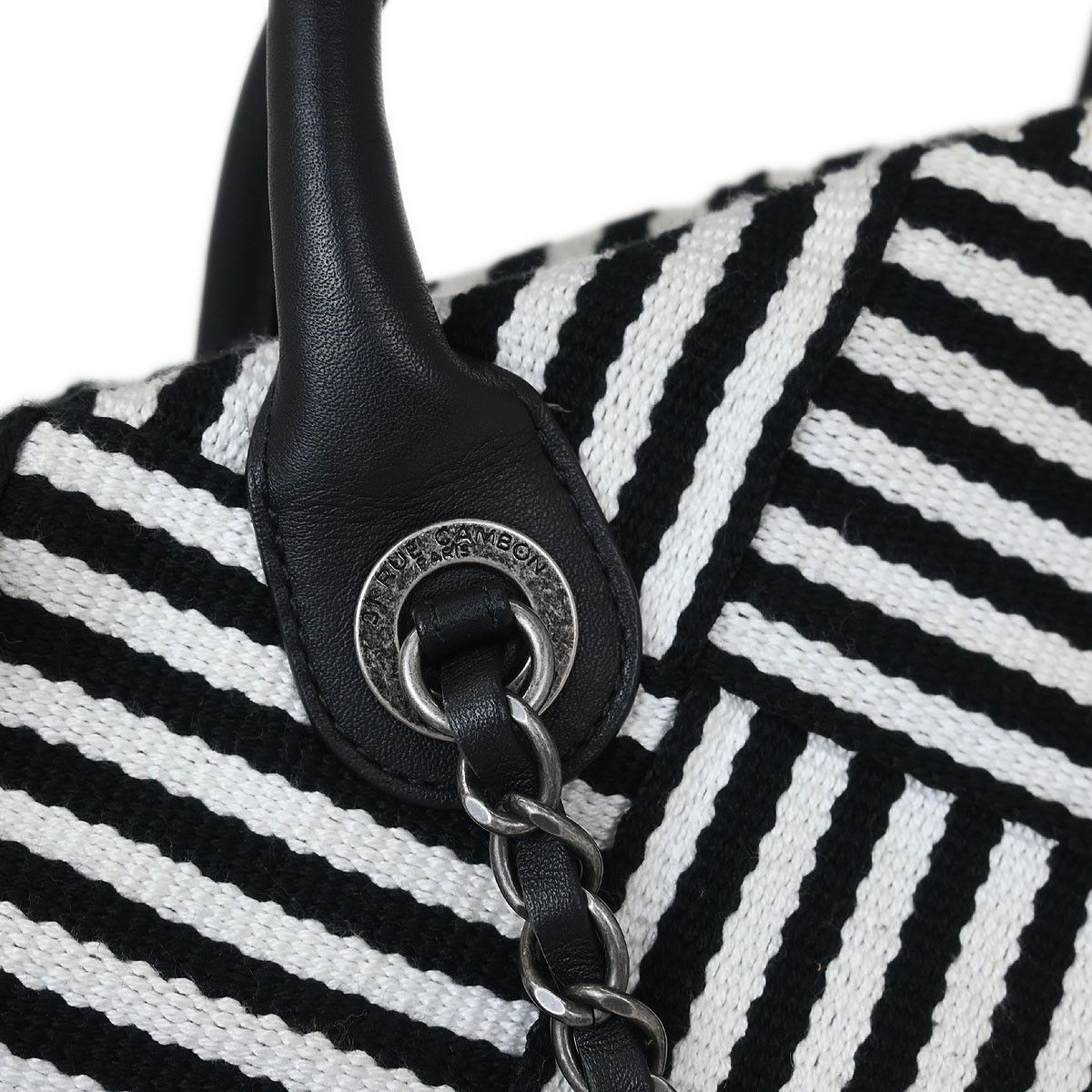Chanel Chanel Shopping Tote Woven Striped Canvas Size ONE SIZE - 9 Thumbnail