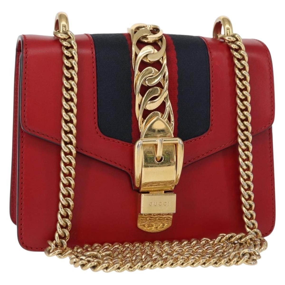 Gucci Gucci Sylvie Chain Shoulder Bag Leather Size ONE SIZE - 16 Thumbnail