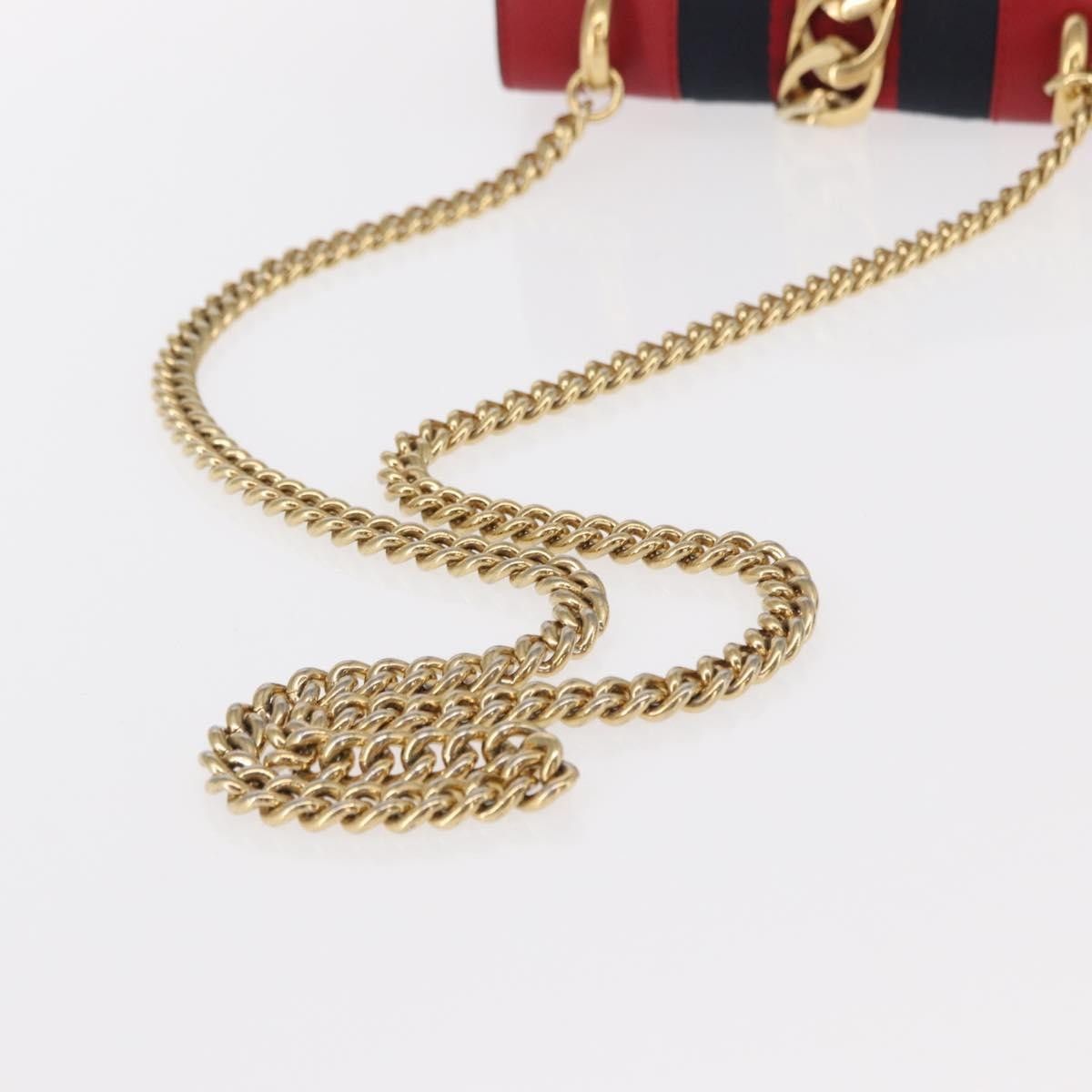 Gucci Gucci Sylvie Chain Shoulder Bag Leather Size ONE SIZE - 8 Thumbnail