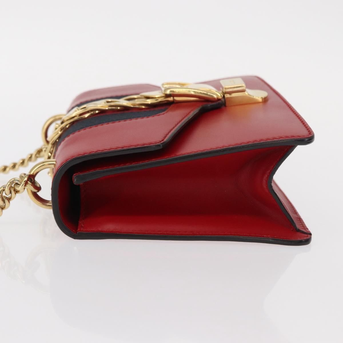 Gucci Gucci Sylvie Chain Shoulder Bag Leather Size ONE SIZE - 4 Thumbnail