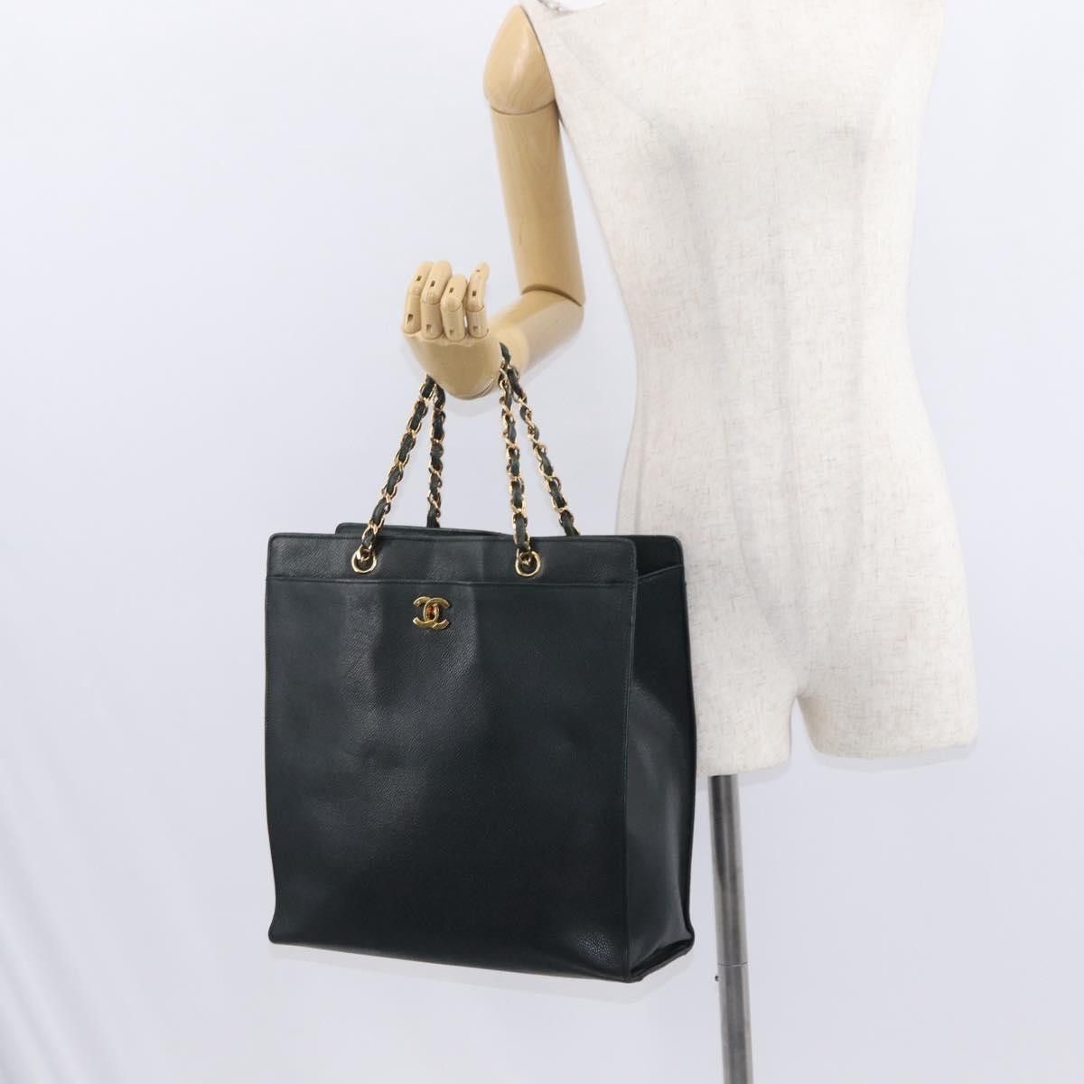 Chanel Chanel Vintage CC Lock Pocket Chain Tote Caviar Size ONE SIZE - 14 Thumbnail