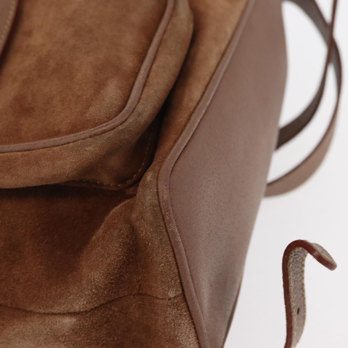 Gucci Gucci Vintage Bamboo Backpack Suede Size ONE SIZE - 8 Thumbnail