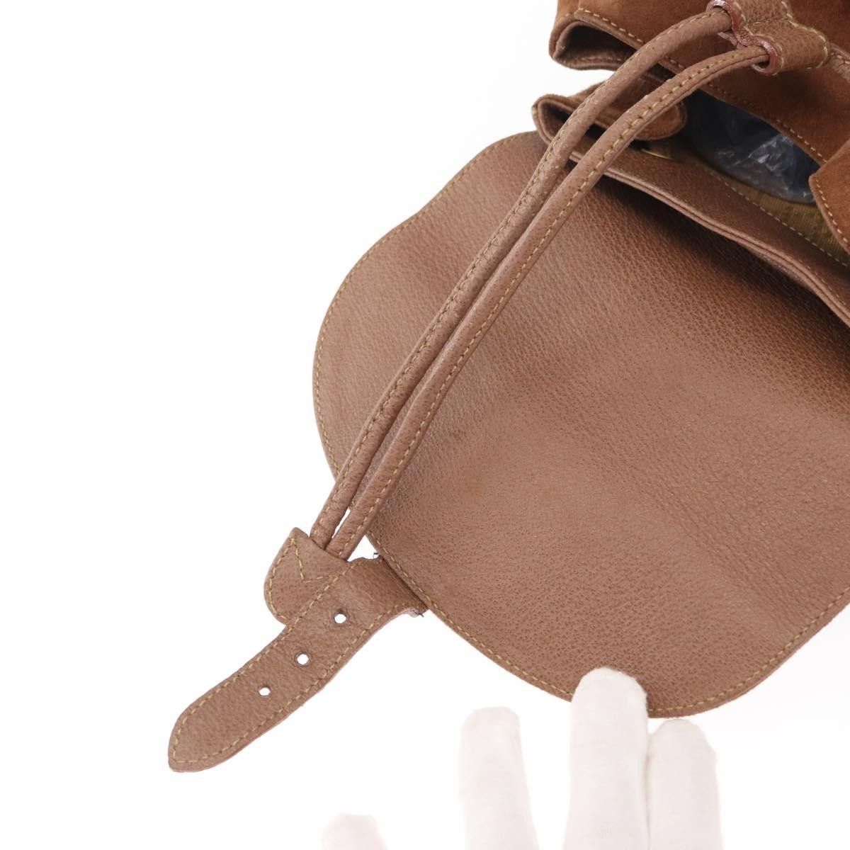 Gucci Gucci Vintage Bamboo Backpack Suede Size ONE SIZE - 21 Thumbnail