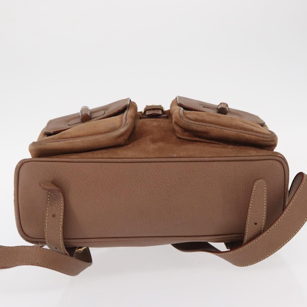 Gucci Gucci Vintage Bamboo Backpack Suede Size ONE SIZE - 20 Thumbnail