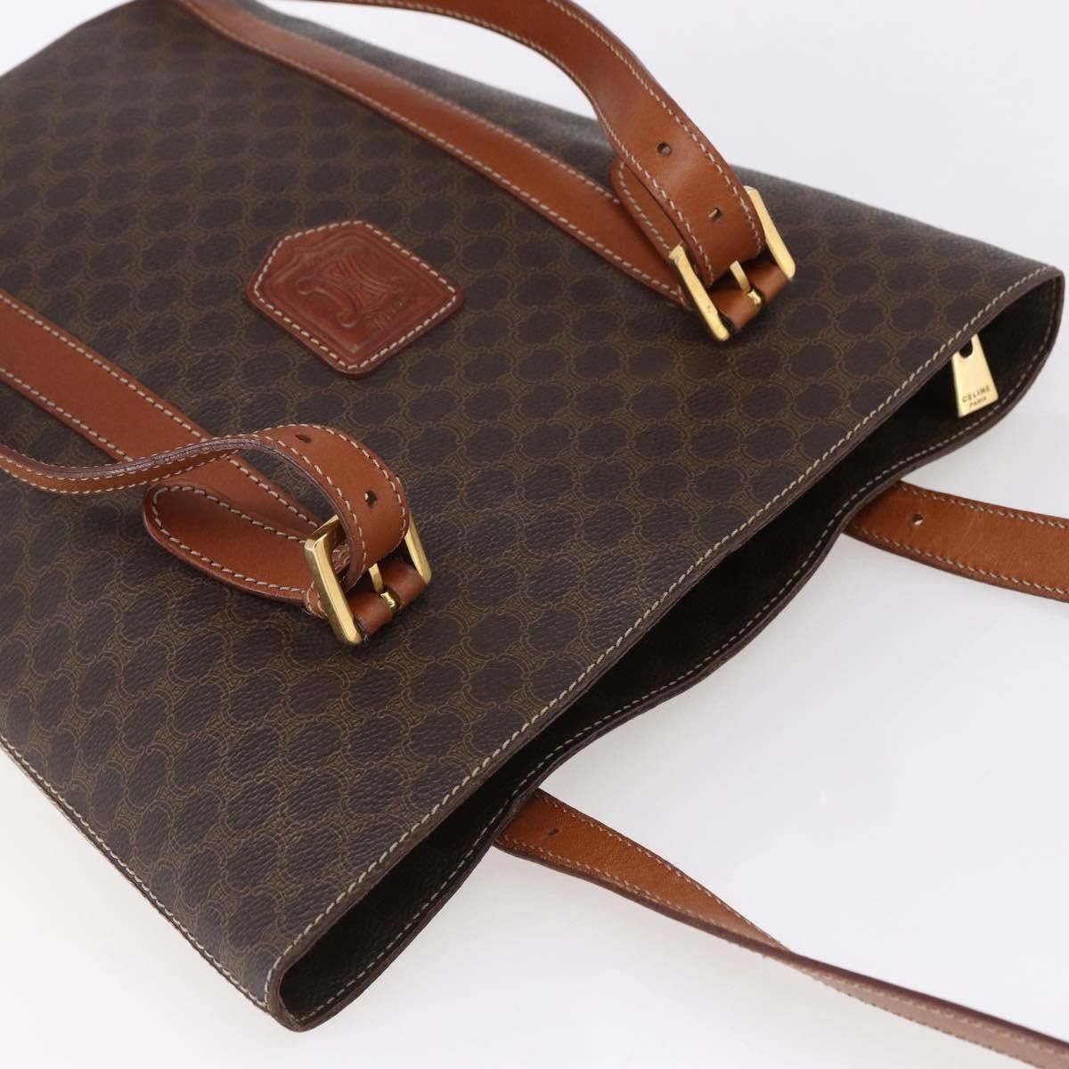 Celine Celine Vintage Macadam Tote bag Canvas and Leather Size ONE SIZE - 16 Thumbnail
