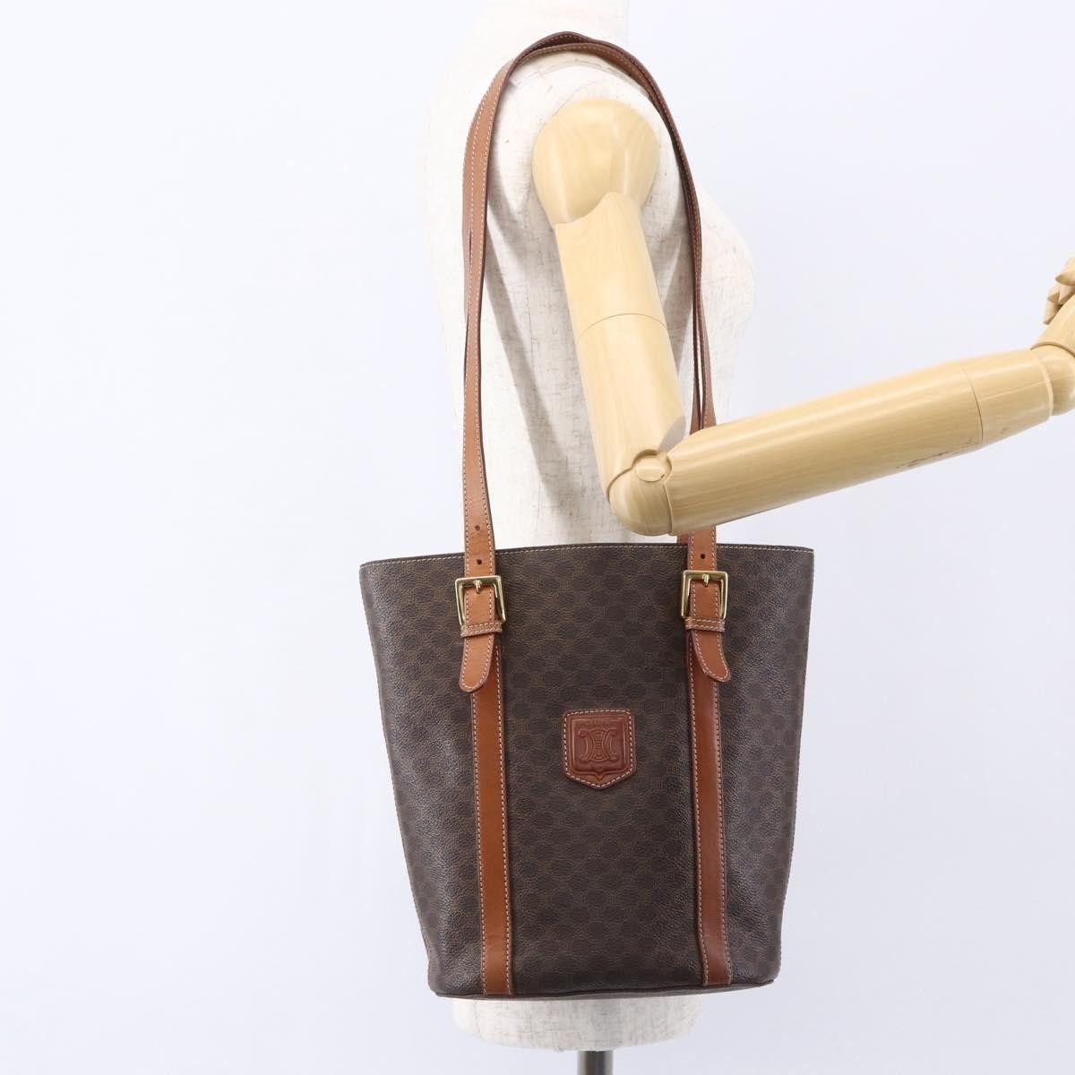 Celine Celine Vintage Macadam Tote bag Canvas and Leather Size ONE SIZE - 14 Thumbnail