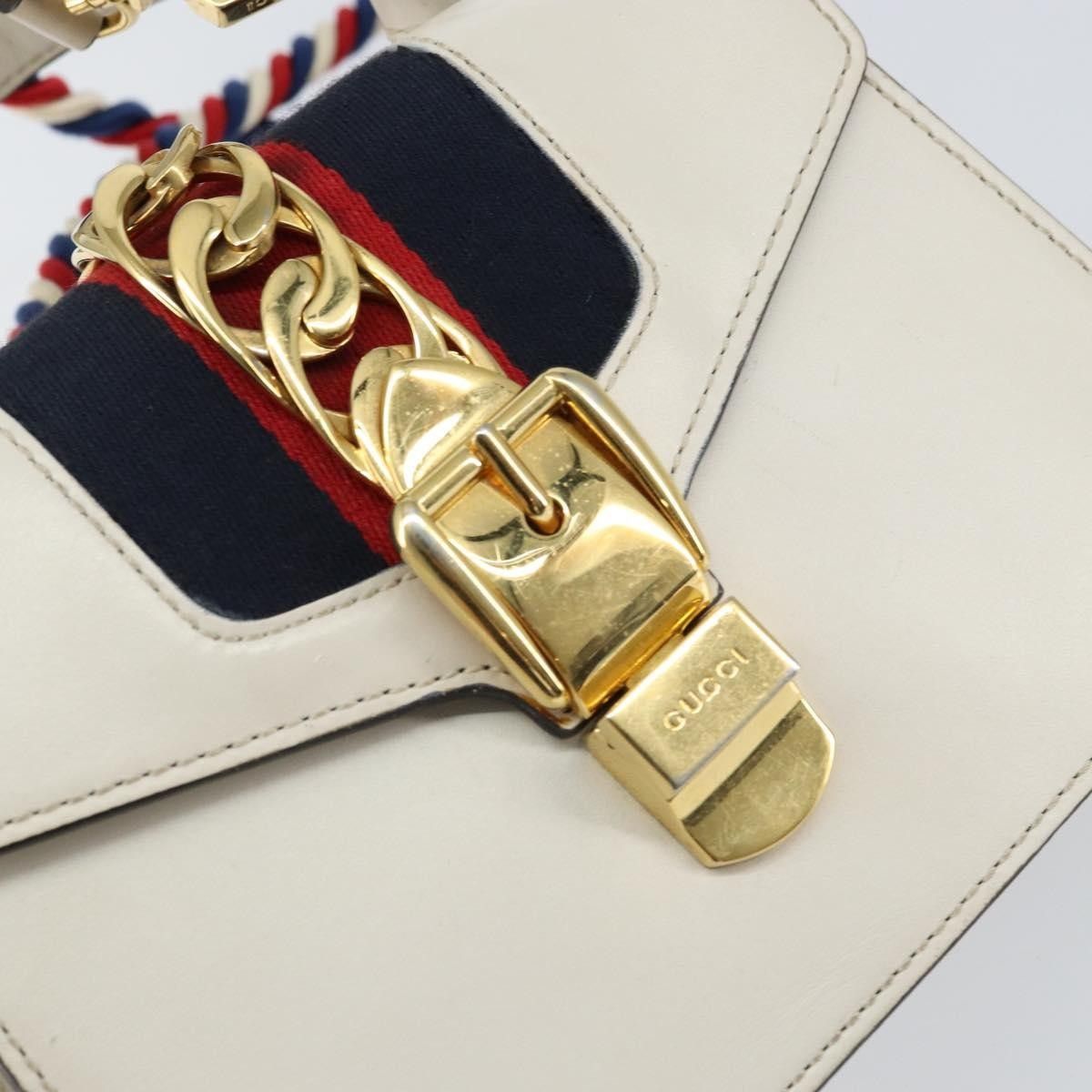 Gucci Gucci Sylvie Top Handle Bag Leather Size ONE SIZE - 13 Thumbnail