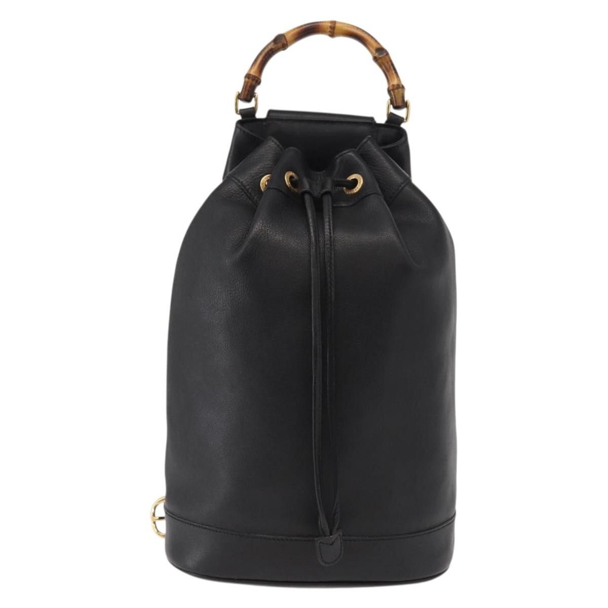 Gucci Gucci Vintage Bamboo Sling Backpack Leather Size ONE SIZE - 19 Thumbnail